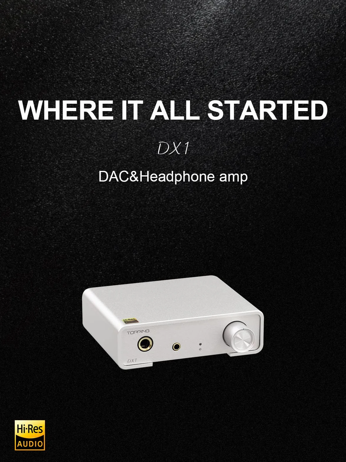 TOPPING DX1 obsługuje do DSD256 i PCM384, THD+N <0,0002%, XMOS, XU208, najnowszy AK4493S, 2 ustawienia wzmacniacza, Hi-Res Audio, DAC i wzmacniacz słuchawkowy (czarny)