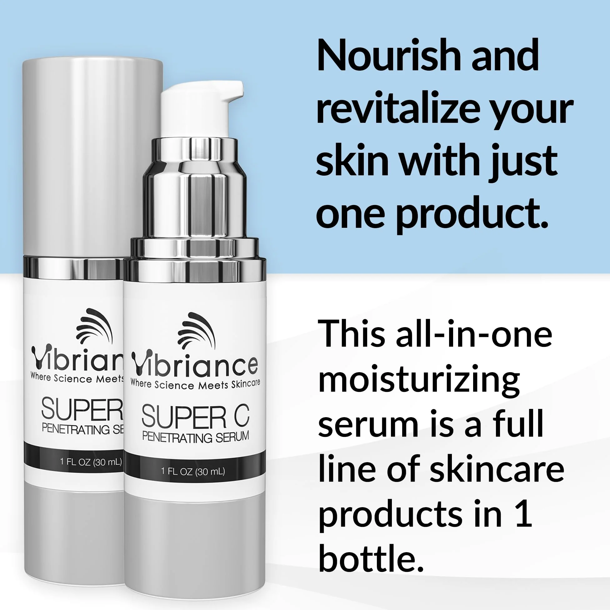 Vibriance Super C serum do skóry dojrzałej, wyprodukowane w USA, formuła All-In-One Hydrates, Firms, Lifts, Targets Age Spots, Wrinkles, & Smooths Skin, The Original Super C Serum - 30 ml (30 ml),