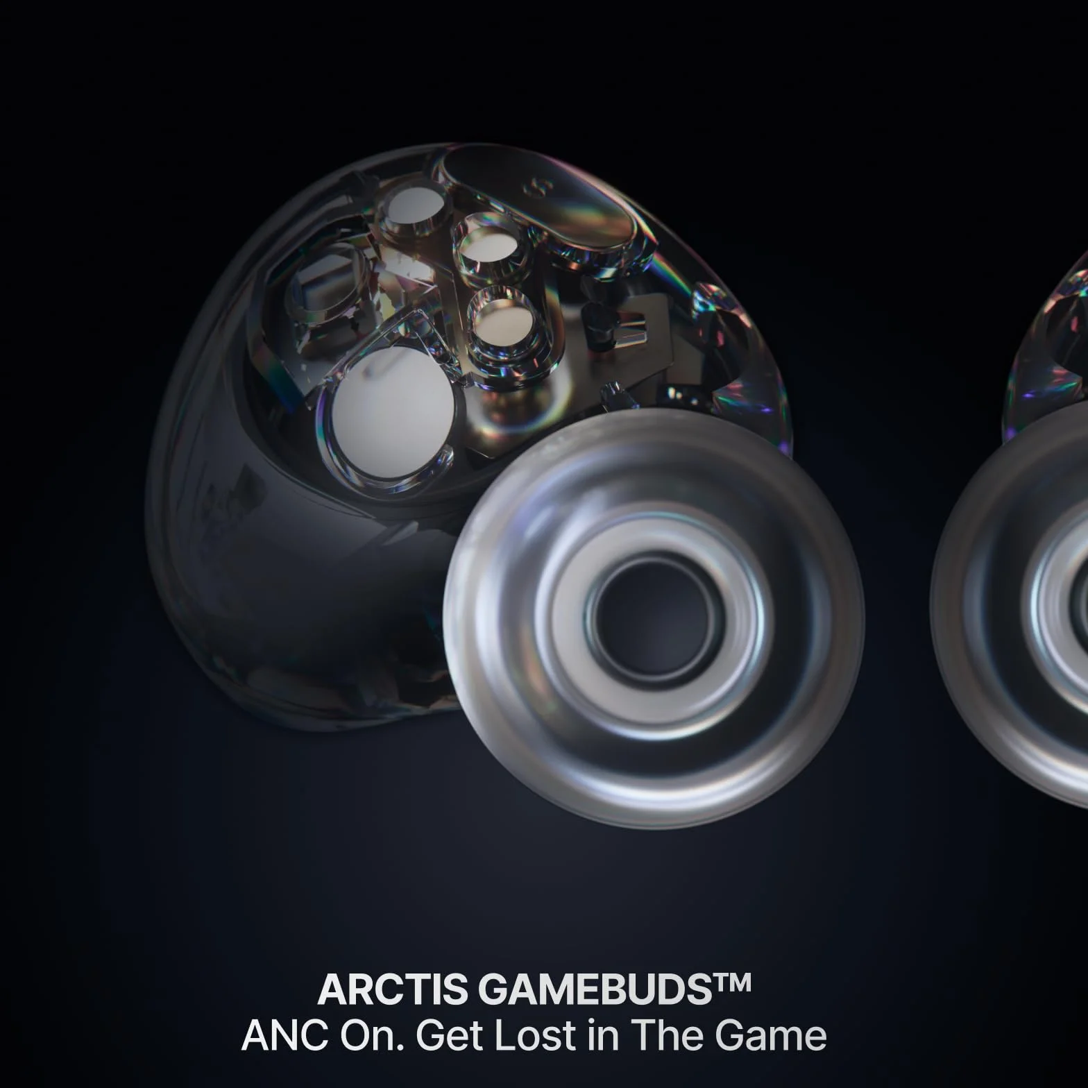 SteelSeries Arctis GameBuds do PlayStation, Bezprzewodowe Słuchawki Douszne do Gier, 2,4 GHz+BT 5.3, ANC/Przezroczystość, Bateria 40 godz., Ładowanie Bezprzewodowe, PS5, PC, Switch, Smartphone