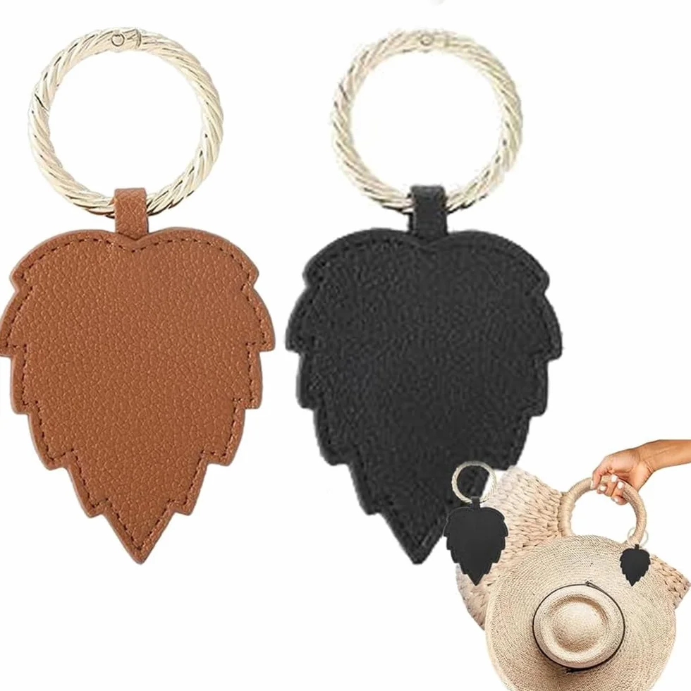 2 sztuki Travel Magnetic Hat Clip Clip Magnetic Heart, Portable Hat Clip, Women's Bag Hat Clip, Outdoor Travel Clip, męski klips do kapelusza, czarny, brązowy