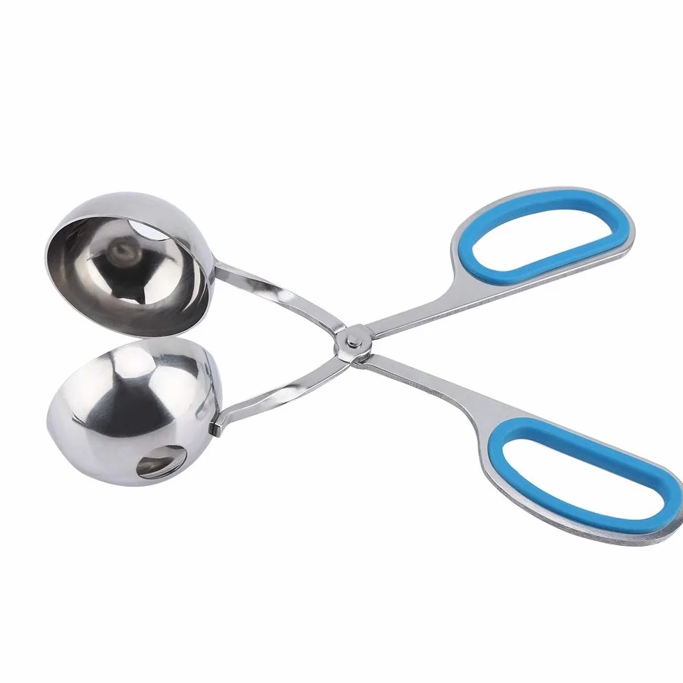 Ball Maker łopatka do mięsa ze stali nierdzewnej nieprzylepne kule do ryżu kulki klip maszyna melon baler narzędzie kuchenne (kolor: Niebieski, rozmiar: L)