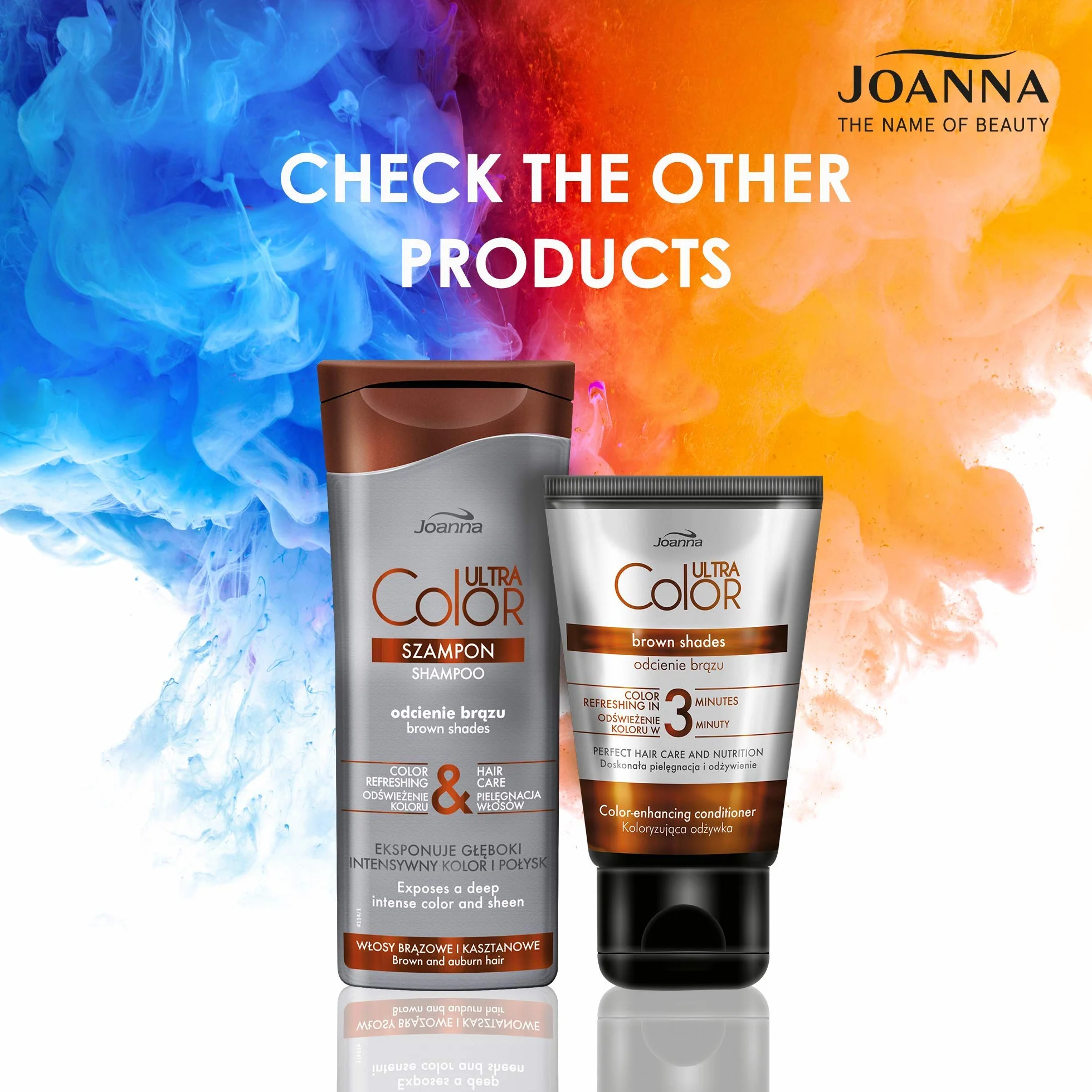 Joanna Ultra Color Color Protection Conditioner do odcieni brązowej Naturalne i farbowane włosy