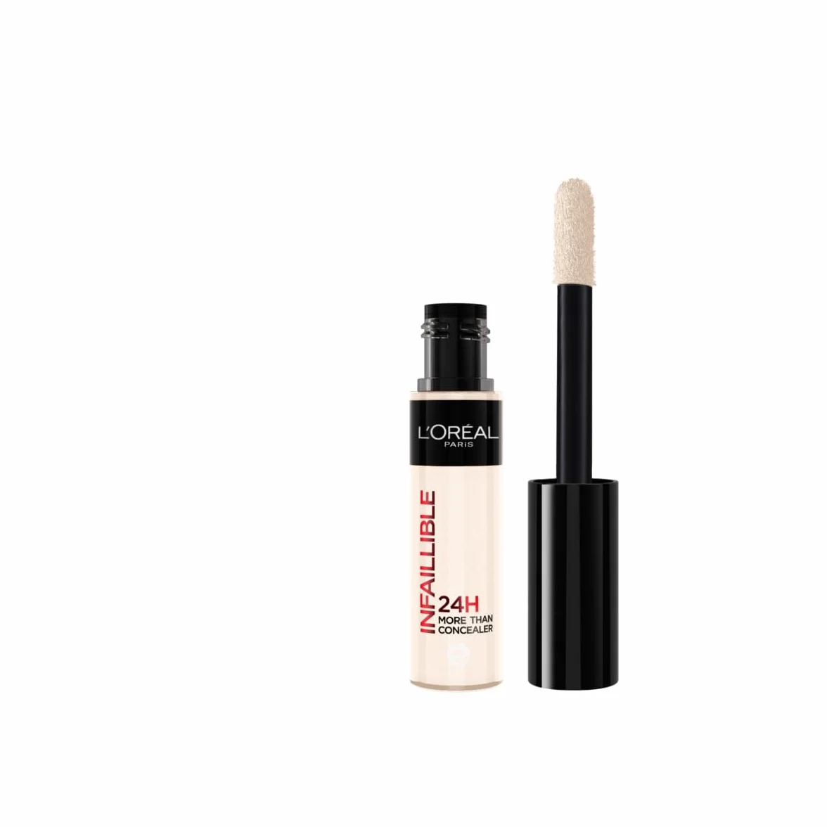 L'Oréal Paris Infallible More than Concealer korektor do twarzy, perfekcyjne krycie i trwałość do 24h, 320 Porcelain, 11 ml