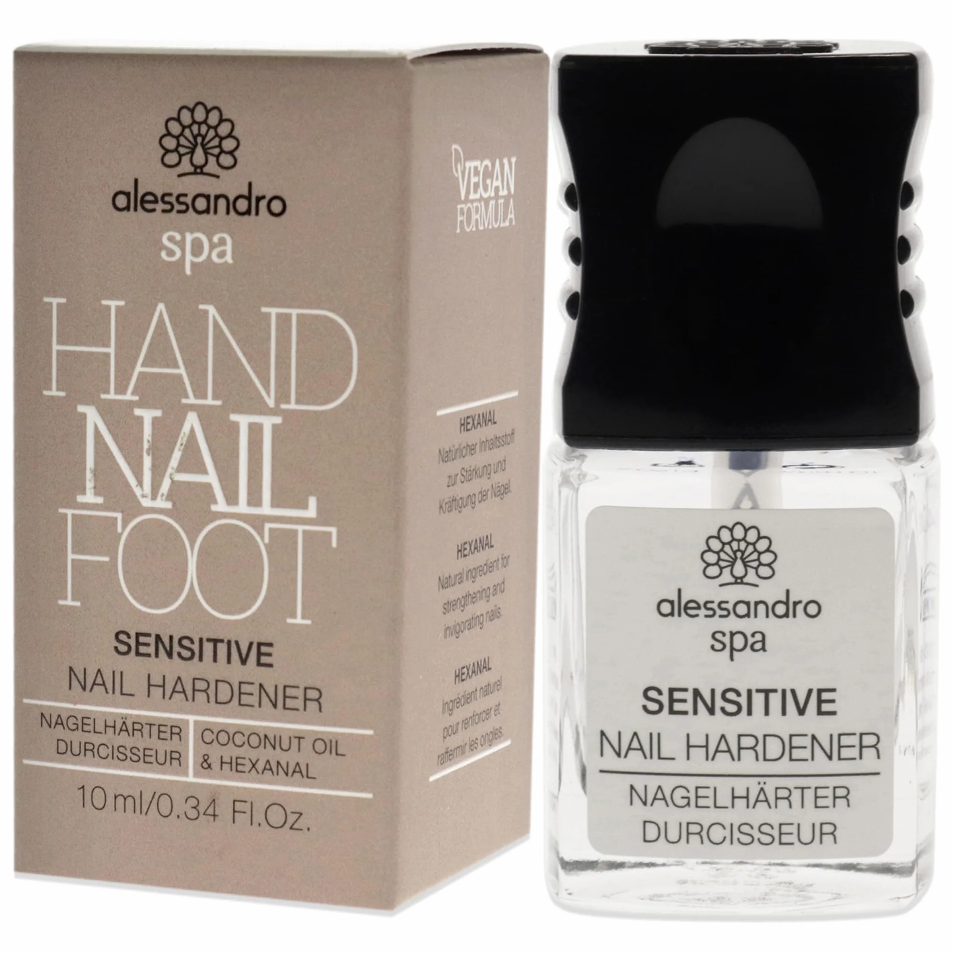 alessandro Spa Sensitive Nail utwardzacz do paznokci – bez formaldehydu, wzmacnia łamliwe i cienkie paznokcie, 10 ml