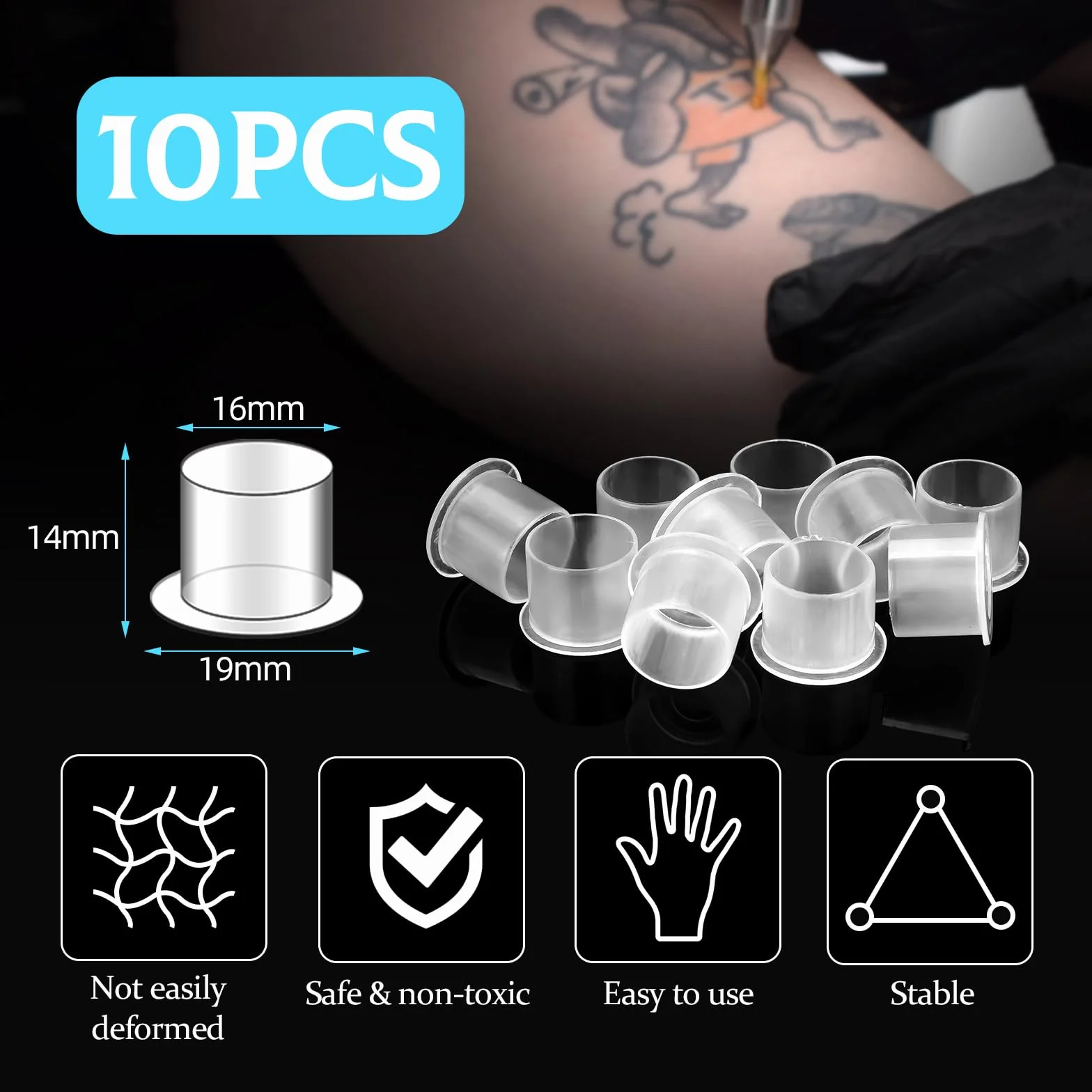 Hank Poke Tattoo Kit Beginner Hand Home Tattoo Supply Kits Ink Needles Practice Skin Complete Set Stick DIY Tattoo Poke Pen Set Tattoo Supply