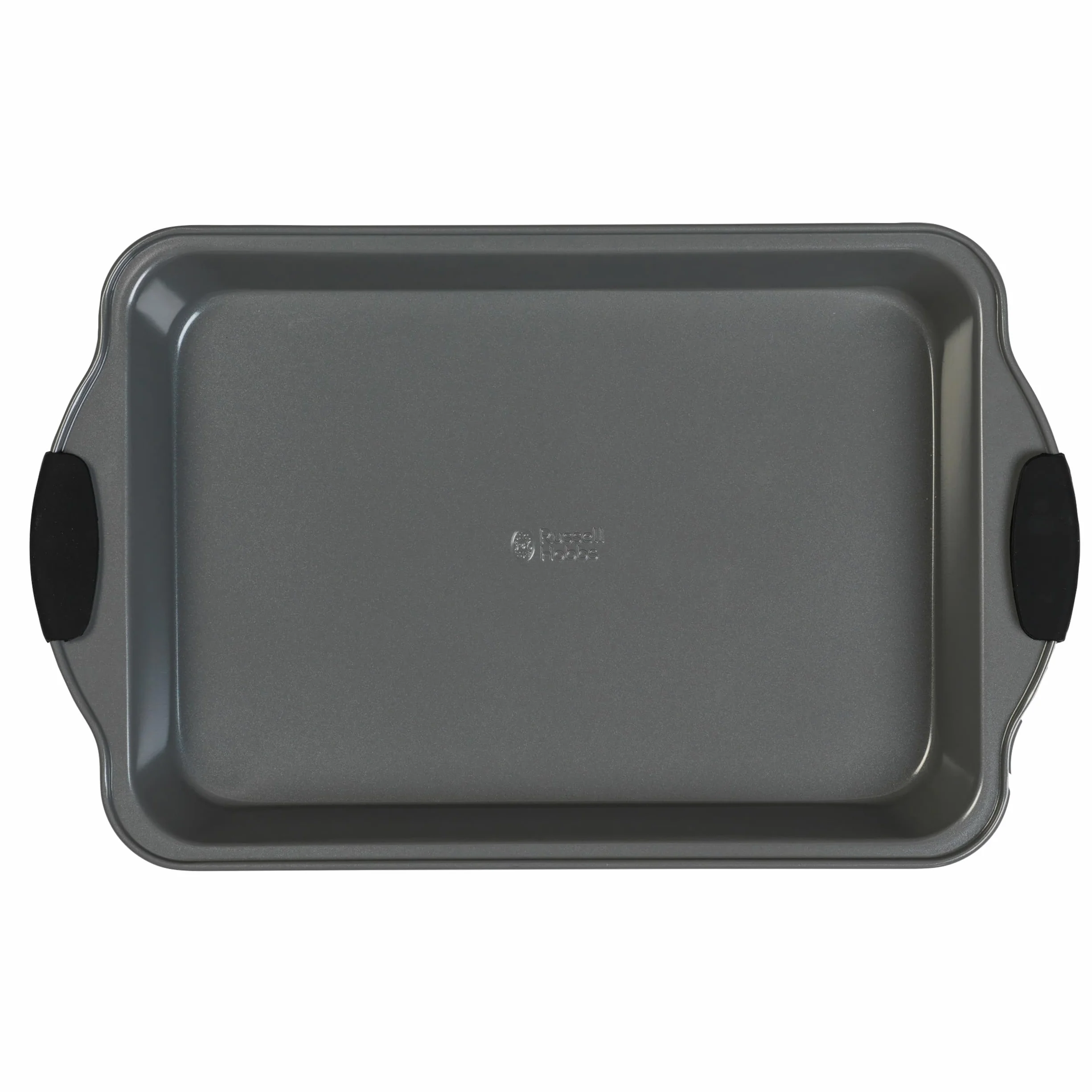 Russell Hobbs Pearlised Deep Roaster 40cm Non-Stick Carbon Steel Silicone Handles Matte Grey