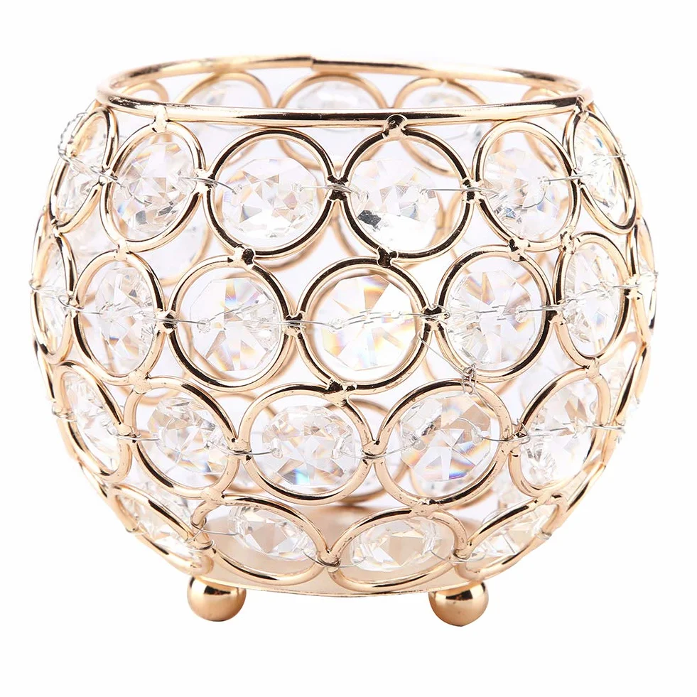 aqxreight Świecznik Silver Wote Tealight Candle Holders Gold