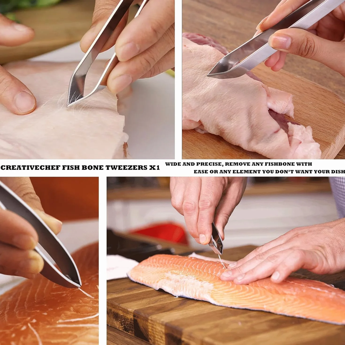 CREATIVECHEF Zestaw 5 szczypiec kuchennych ze stali