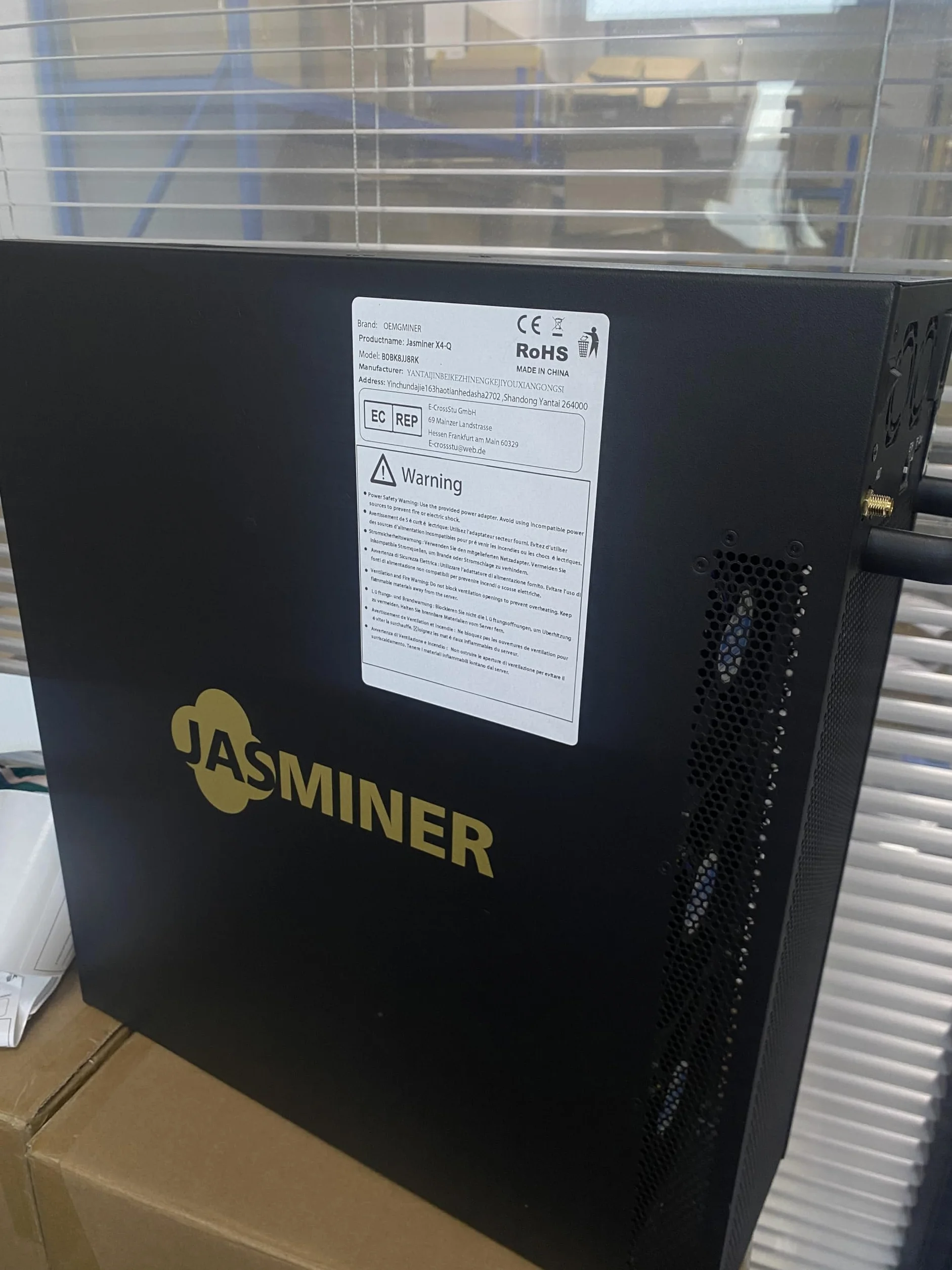 Jasminer X4-Q 900M ETC ETHW Miner 340W 5G wysoka przepustowość 3U serwer ultra cisza kopalnia w domu z zasilaczem