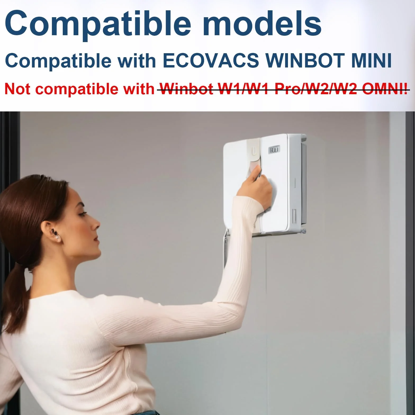 ECOVACS WINBOT Mini podkładki do czyszczenia okien, ściereczki z mikrofibry W-CC02-0012