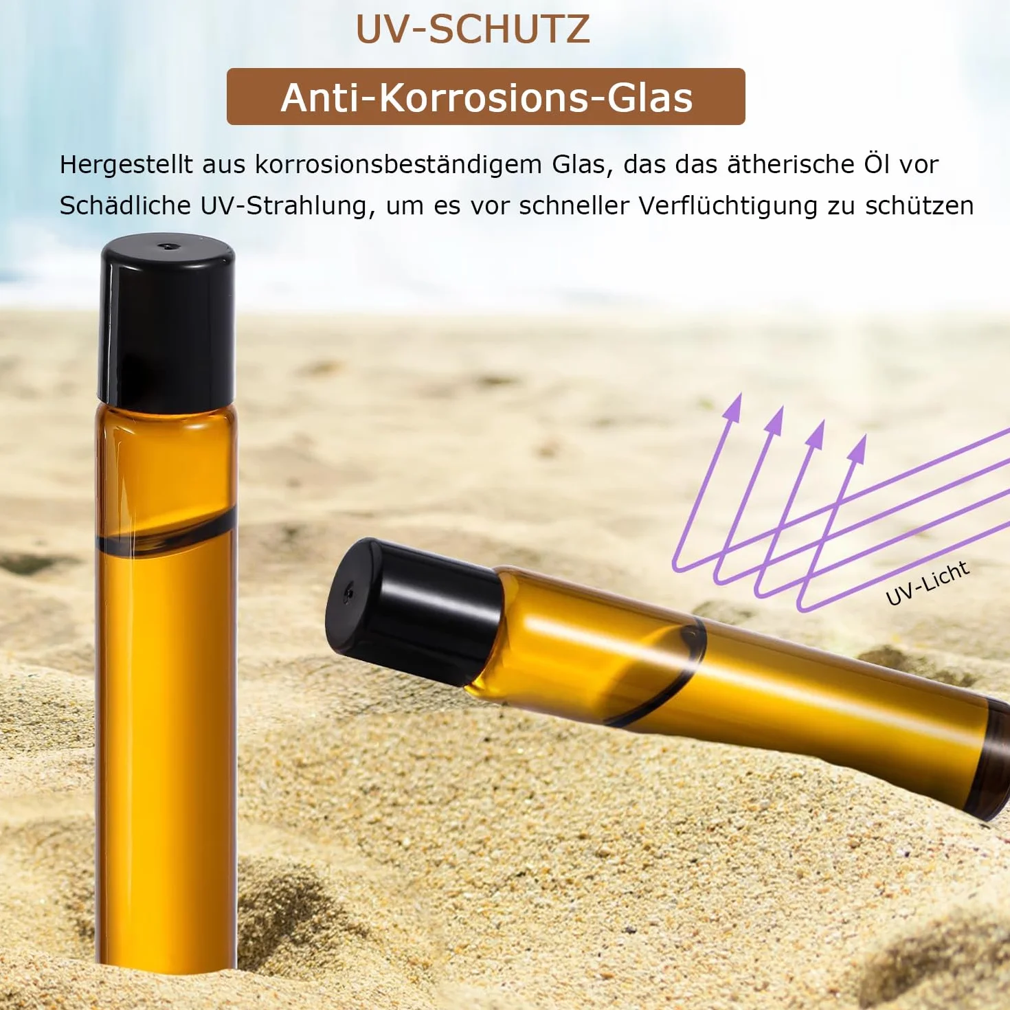Voarge 10 sztuk 10 ml brązowe butelki na olej, puste butelki na olejki, perfumy, kosmetyki, masaże