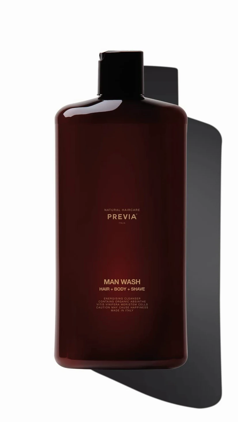 PREVIA MAN Wash Hair + Body + Shave 1 litr