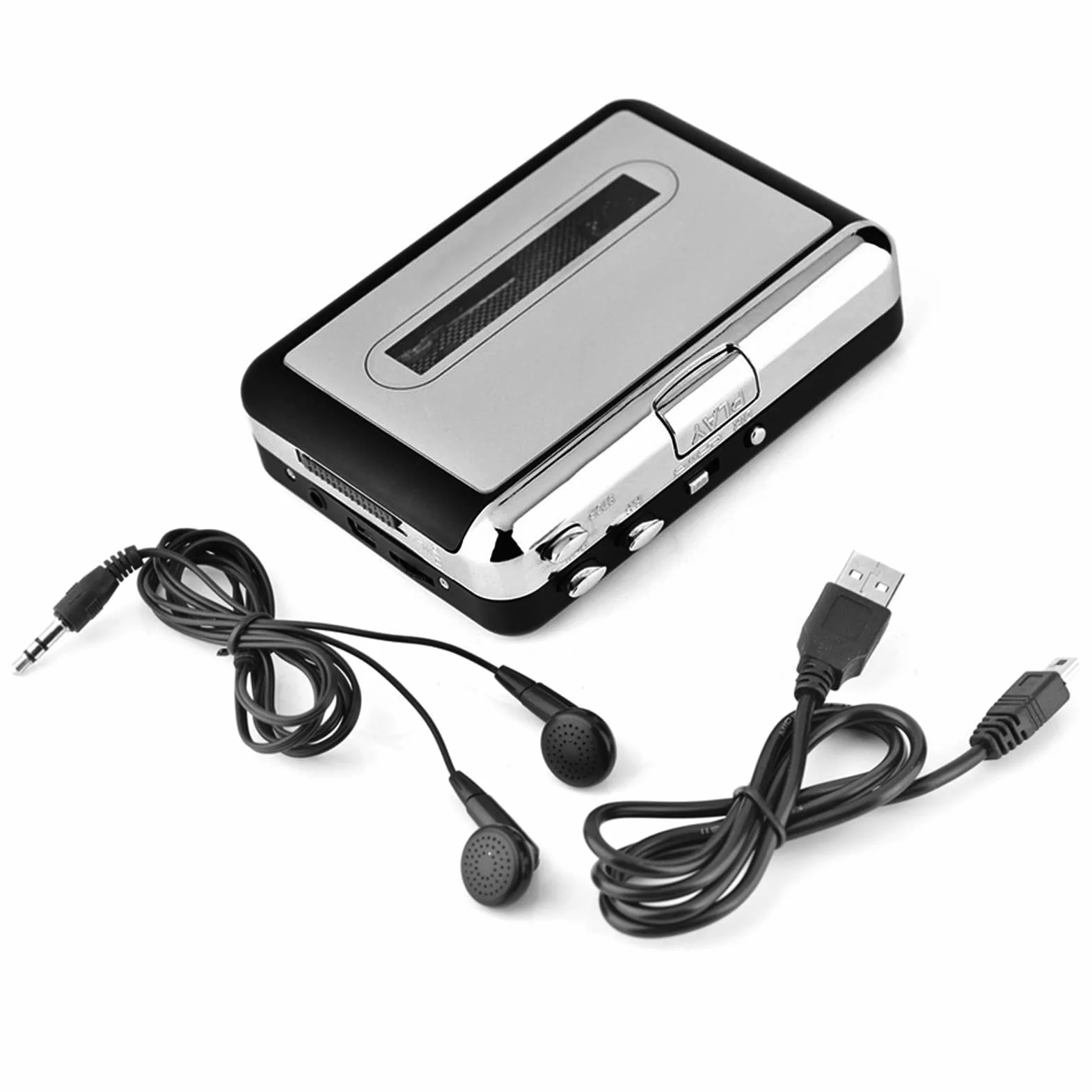 Odtwarzacz kasetowy, konwerter USB na MP3, taśma Plug and Play, do odtwarzacza muzycznego MP3, ze słuchawkami, dla 2000 / XP/Vista/Win 7