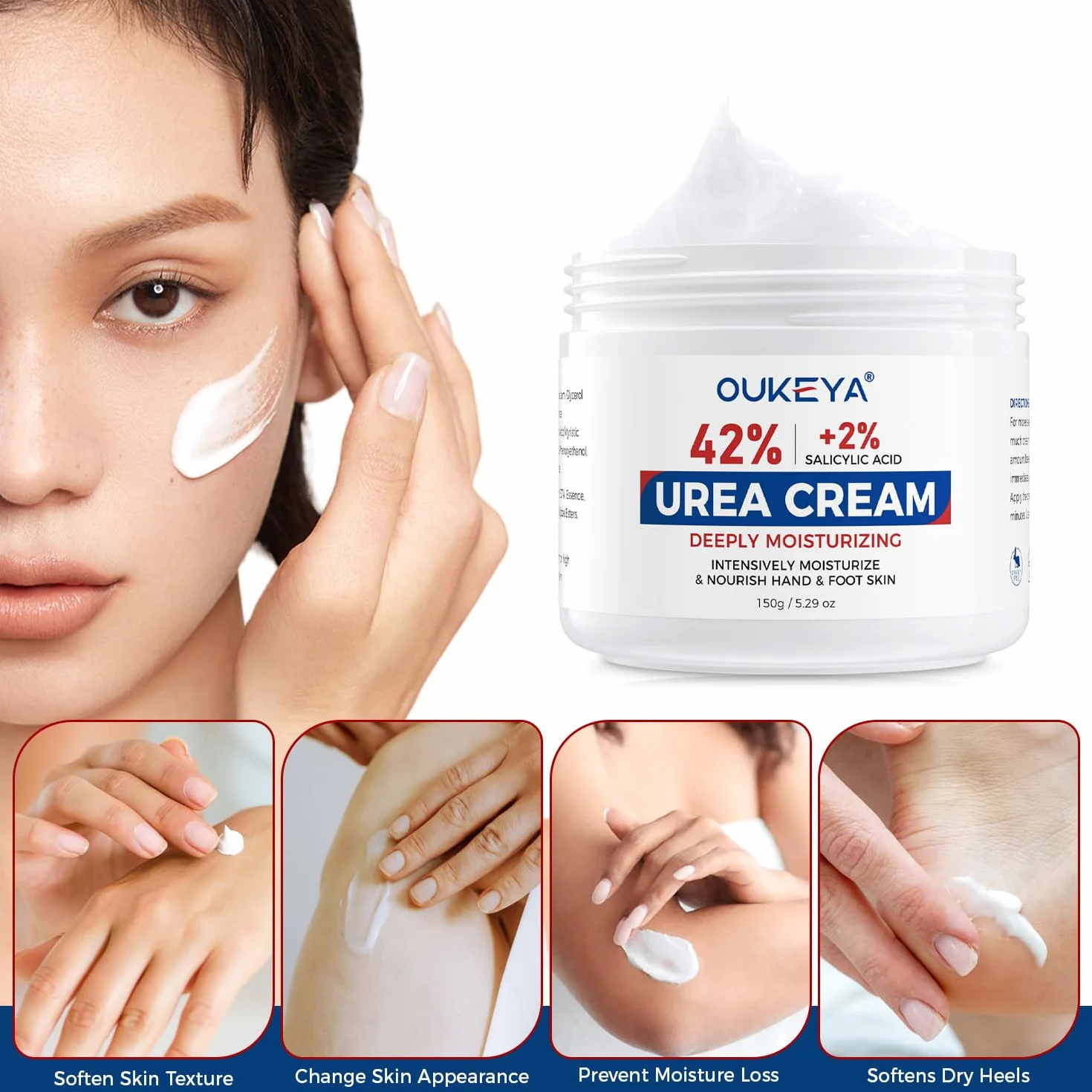 Krem Mocznikowy 40%, do Stóp i Rąk na Suche Pęknięcia, Lotion z 40% Moczniku, Maksymalna Siła, 150 g (1 Paczka)