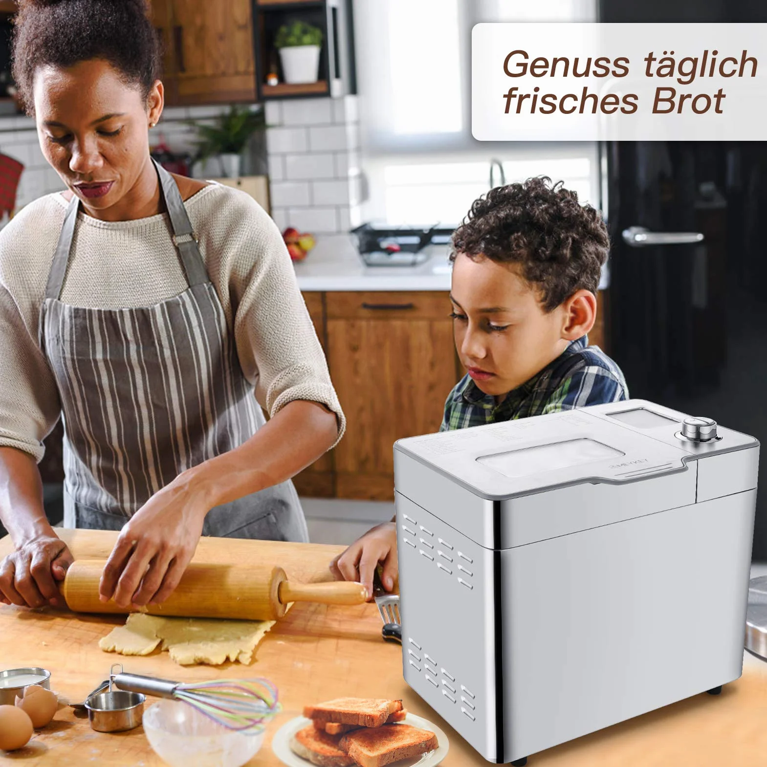 Nictemaw Backmeister automat do pieczenia chleba ze stali nierdzewnej 550 W 25 programów