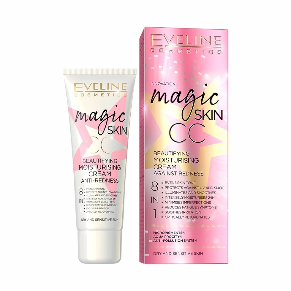 Eveline Cosmetics Magic Skin CC Upiększający krem nawilżający na zaczerwienienia, 50 ml