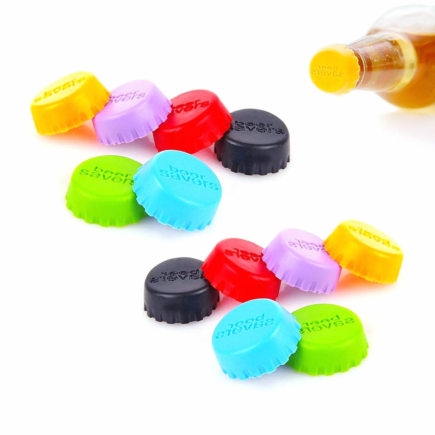 Beer Saver silikonowe kapsle do piwa 12 sztuk w 6 kolorach