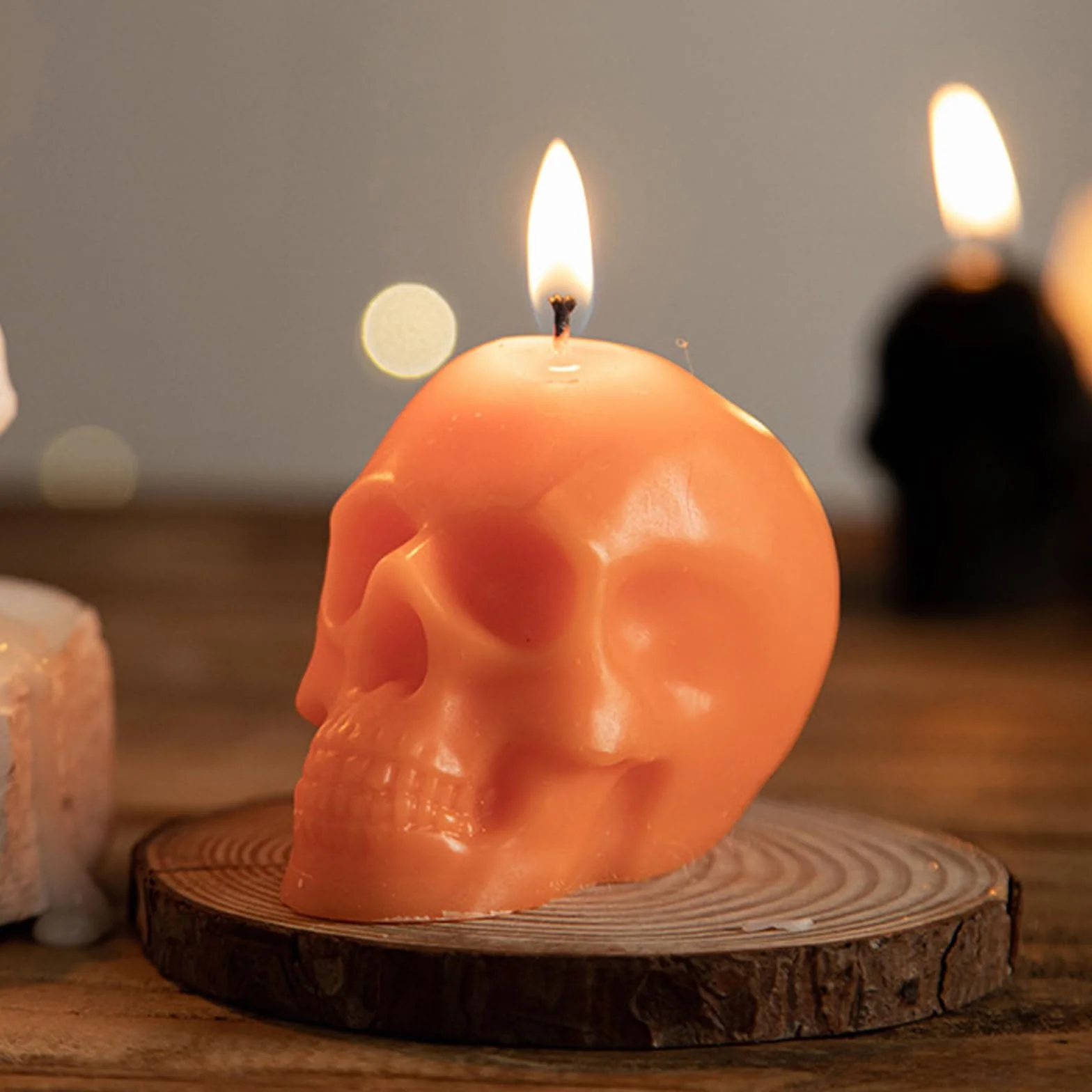 6 sztuk dekoracyjnych świec na Halloween, świece na Halloween, świece z duchami, świece na Halloween, straszne świece, do domu, na Halloween, imprezę, do pokoju, dekoracji stołu (B)