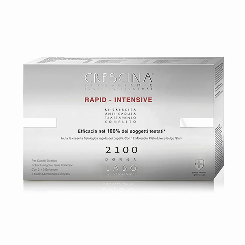 LABO Crescina Transdermal SZYBKIE INTENSYWNE Wyspy Folikularne 2100 Kobiety 20+20 Ampułek Przeciwwypadających i Odrastających Włosów