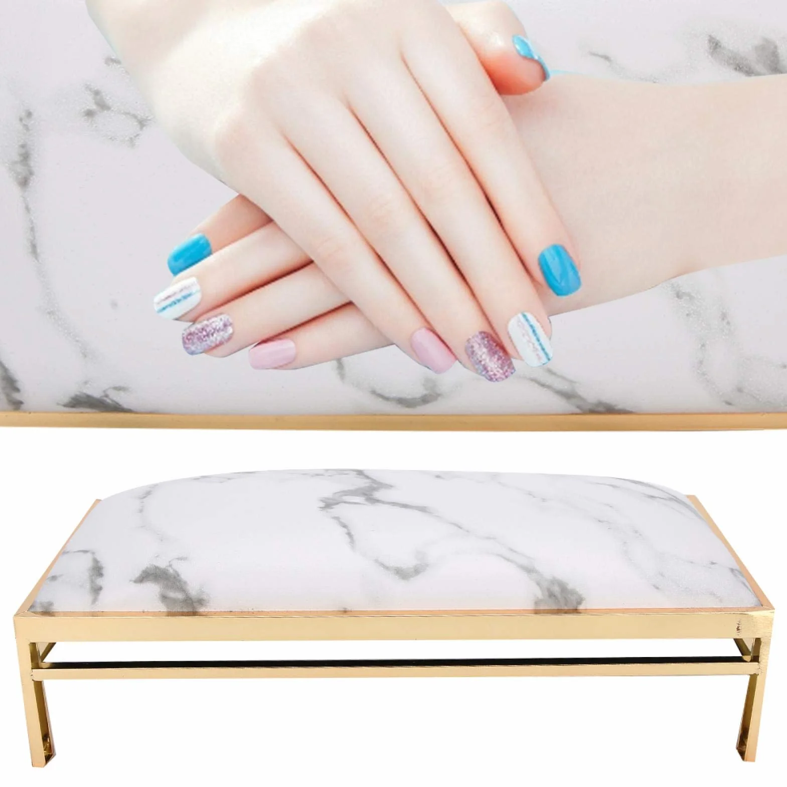 Poduszka na ramię do manicure Mocny uchwyt na ramię dla gospodarstw domowych (marble)