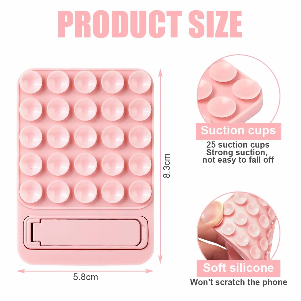 HOTUT Silikonowy uchwyt na telefon z przyssawką, silikonowy uchwyt na telefon z przyssawką, uniwersalny uchwyt na telefon, samoprzylepna mata przyssawkowa do wszystkich modeli telefonów komórkowych