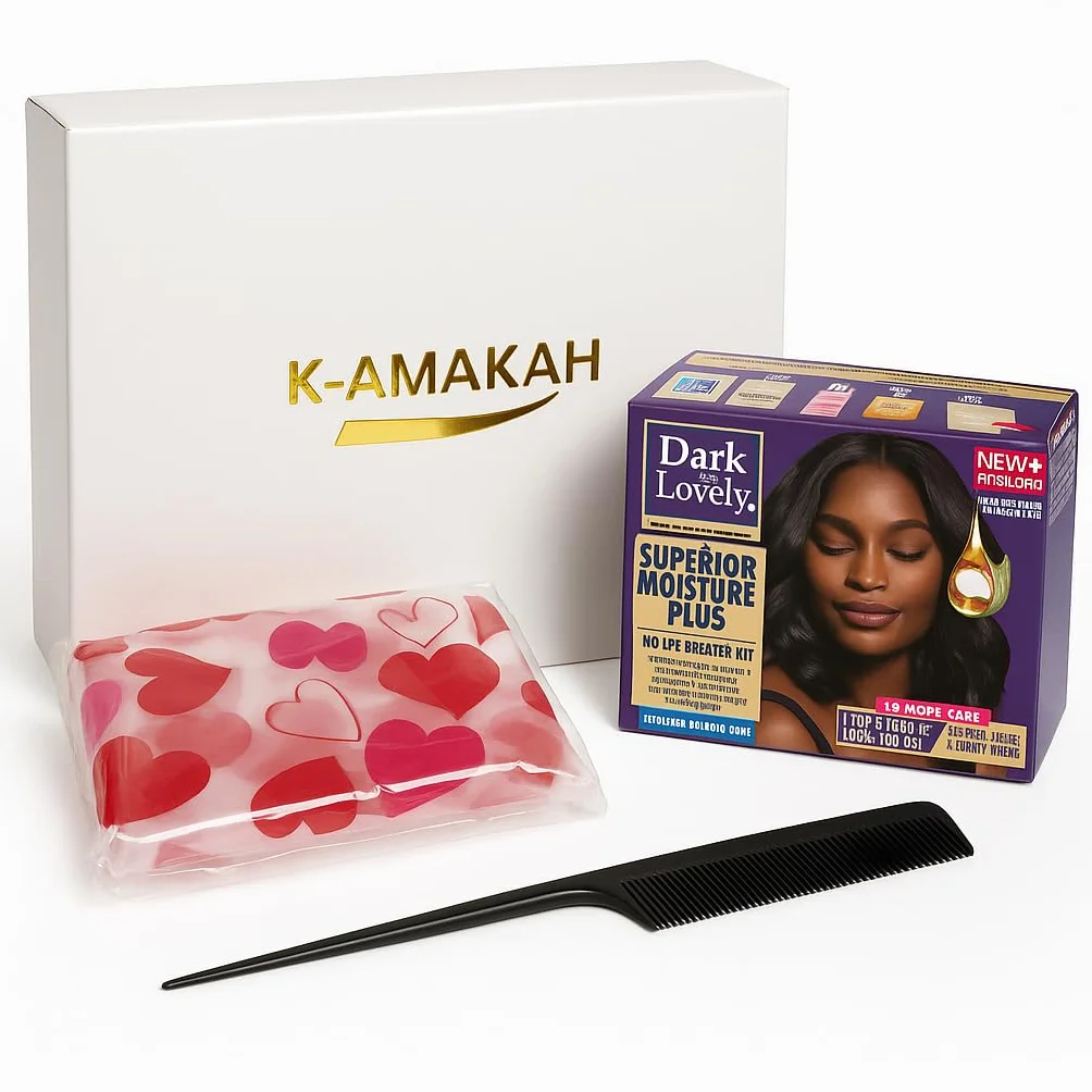 Kamakah zestaw relaksacyjny do włosów – Comes with Comb and Showercap odpowiedni dla ciemnych i uroczych włosów normalnych | Achieve Gorgeous, Silky Hair at Home