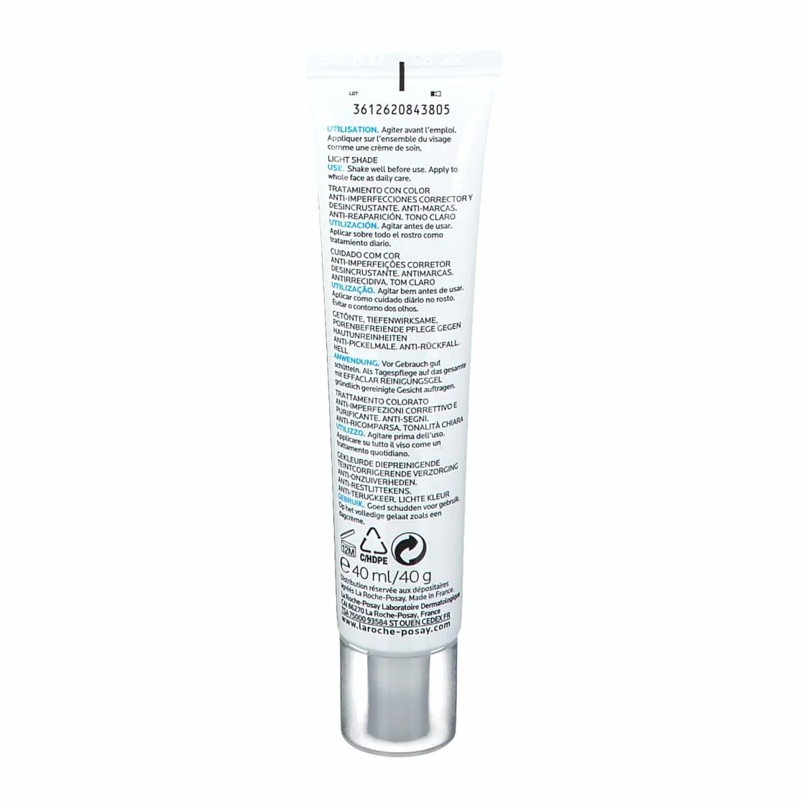 La Roche Posay Effaclar Duo Unifiant Unifying Corrective Tono Light Tratamiento Facial - 40 ml