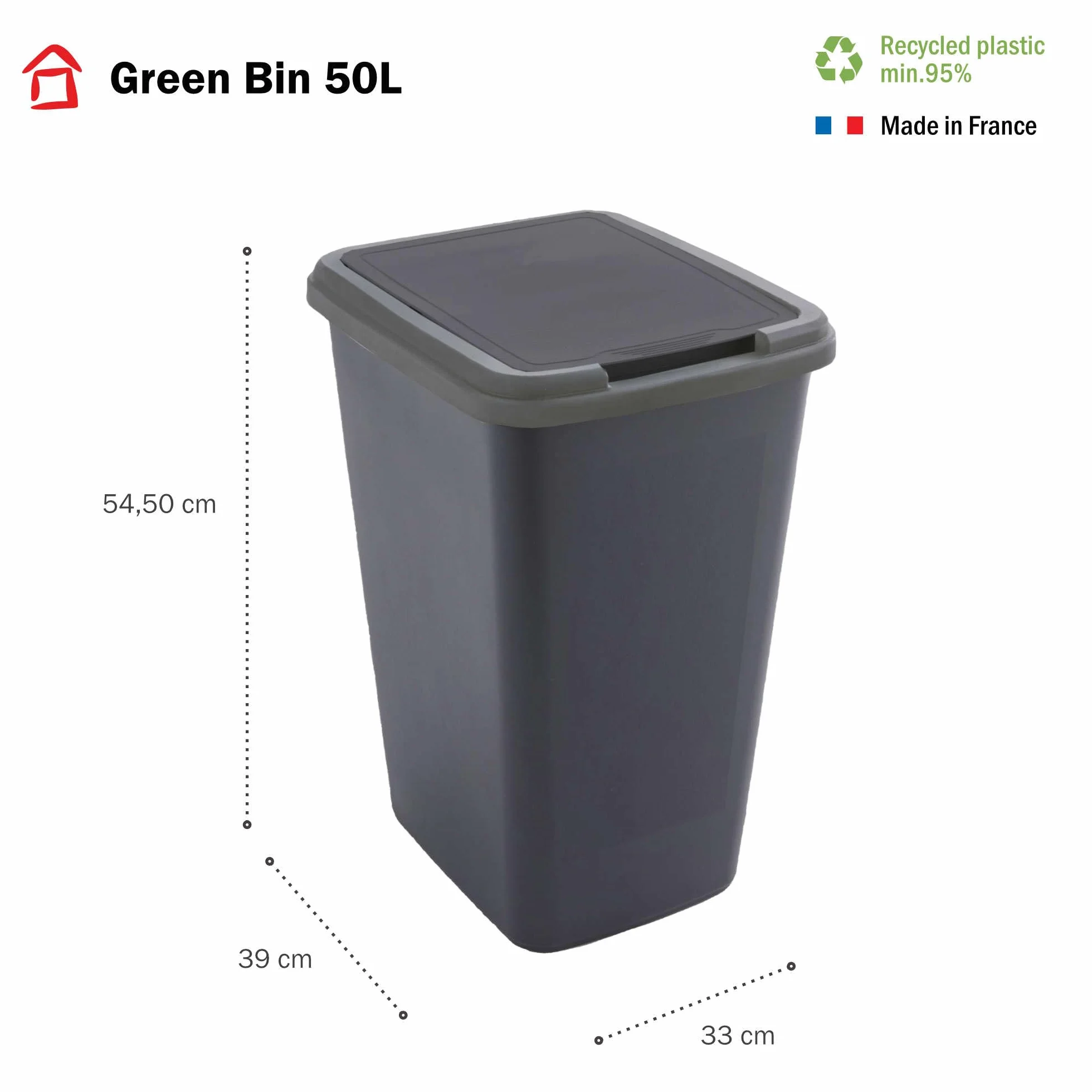 SUNDIS Green Bin Pojemnik do selektywnego sortowania 50 litrów