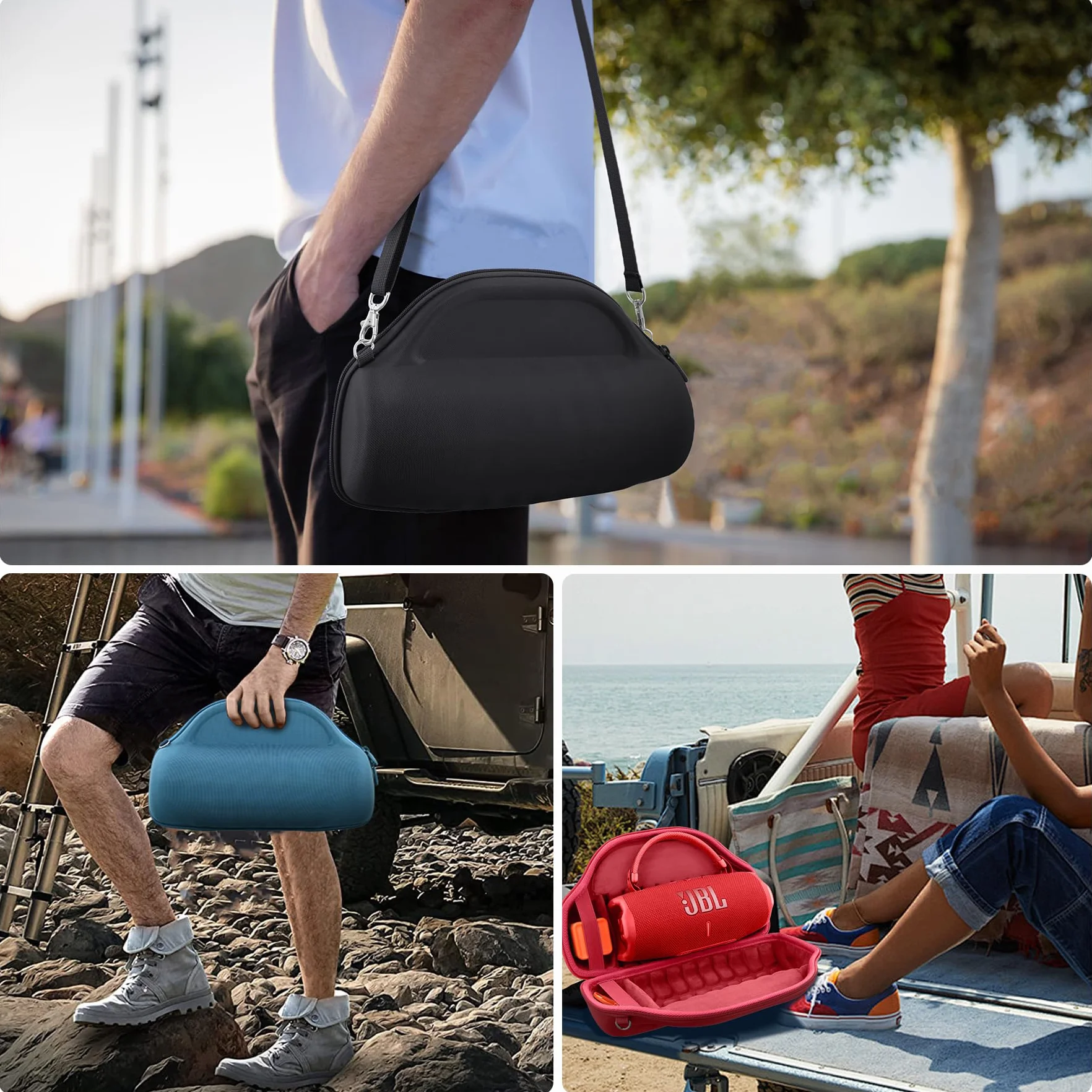 co2CREA Storage Carry Travel Twardy futerał do JBL Charge 6 Przenośny głośnik Bluetooth, tylko etui