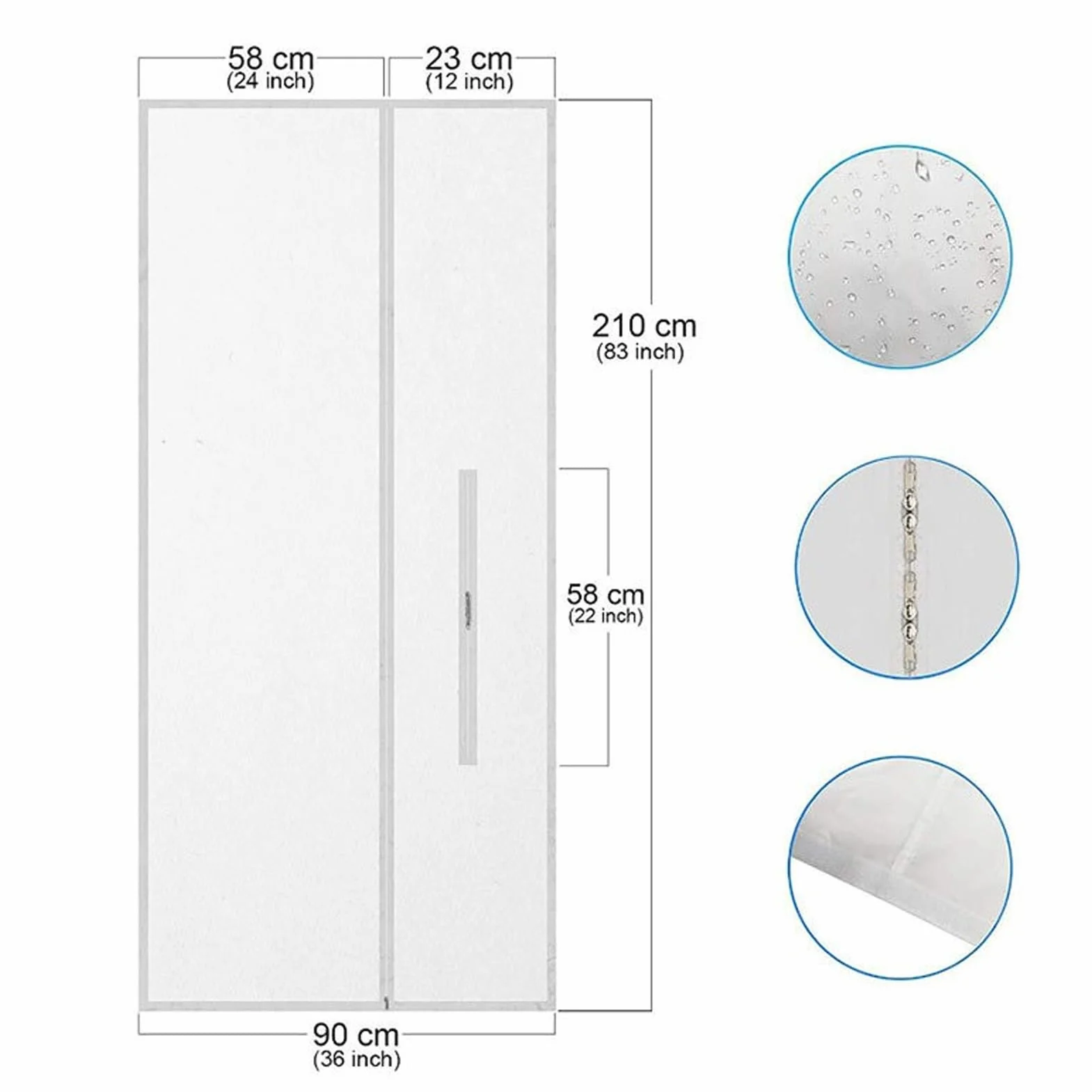 Air Conditioner Window Kit, Airconditionn Door Seal, 82.68x35.43x0.39Inches Oxford Cloth, AC Vent Sealing Hose, Energy saving, Cooling Unit Sealer for Living Room, Bedroom, Kitchen