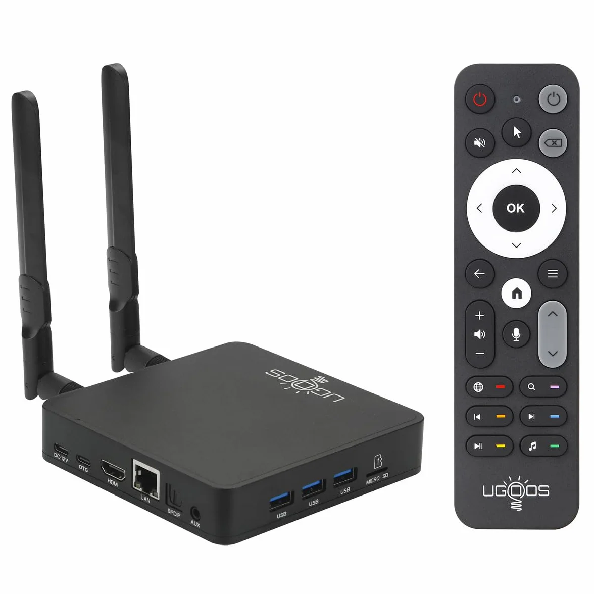 Ugoos AM9 PRO TV Box Android 14.0 Amlogic S905X5-J 4 GB RAM 64 GB ROM 2.4G/5G Dual WiFi Ethernet 1000 M USB 3.0 BT5.3 Obsługa AV1 VP9 H.265 4K HDR