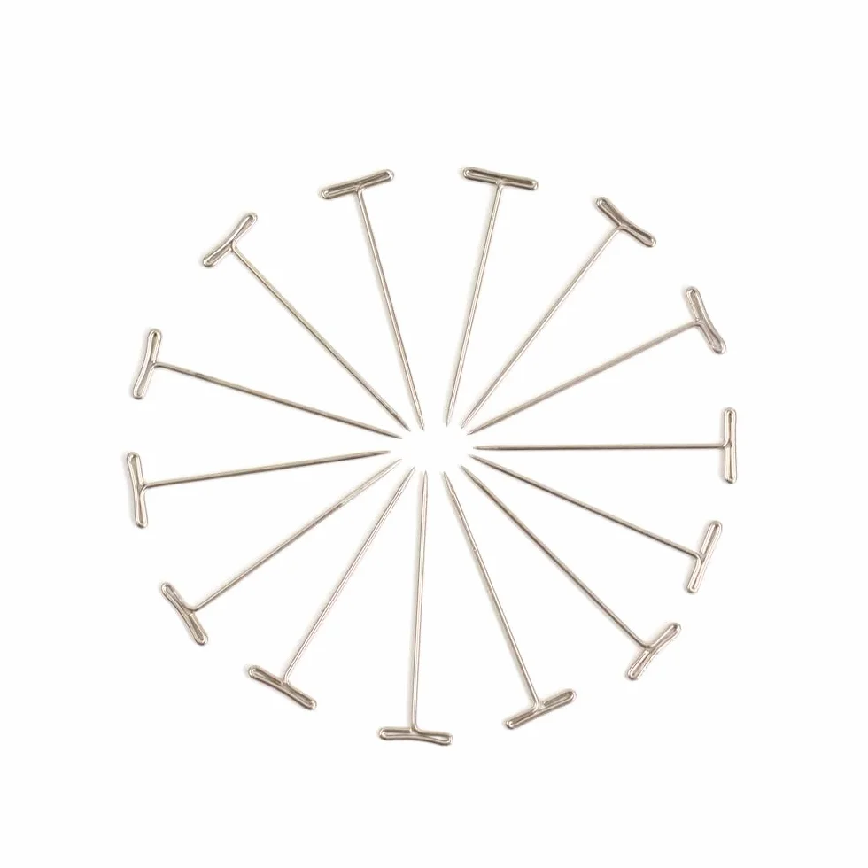 50 sztuk T szpilki z peruka 51mm T pin Szpilki Proste do Peruk pudełkiem z tworzywa sztucznego