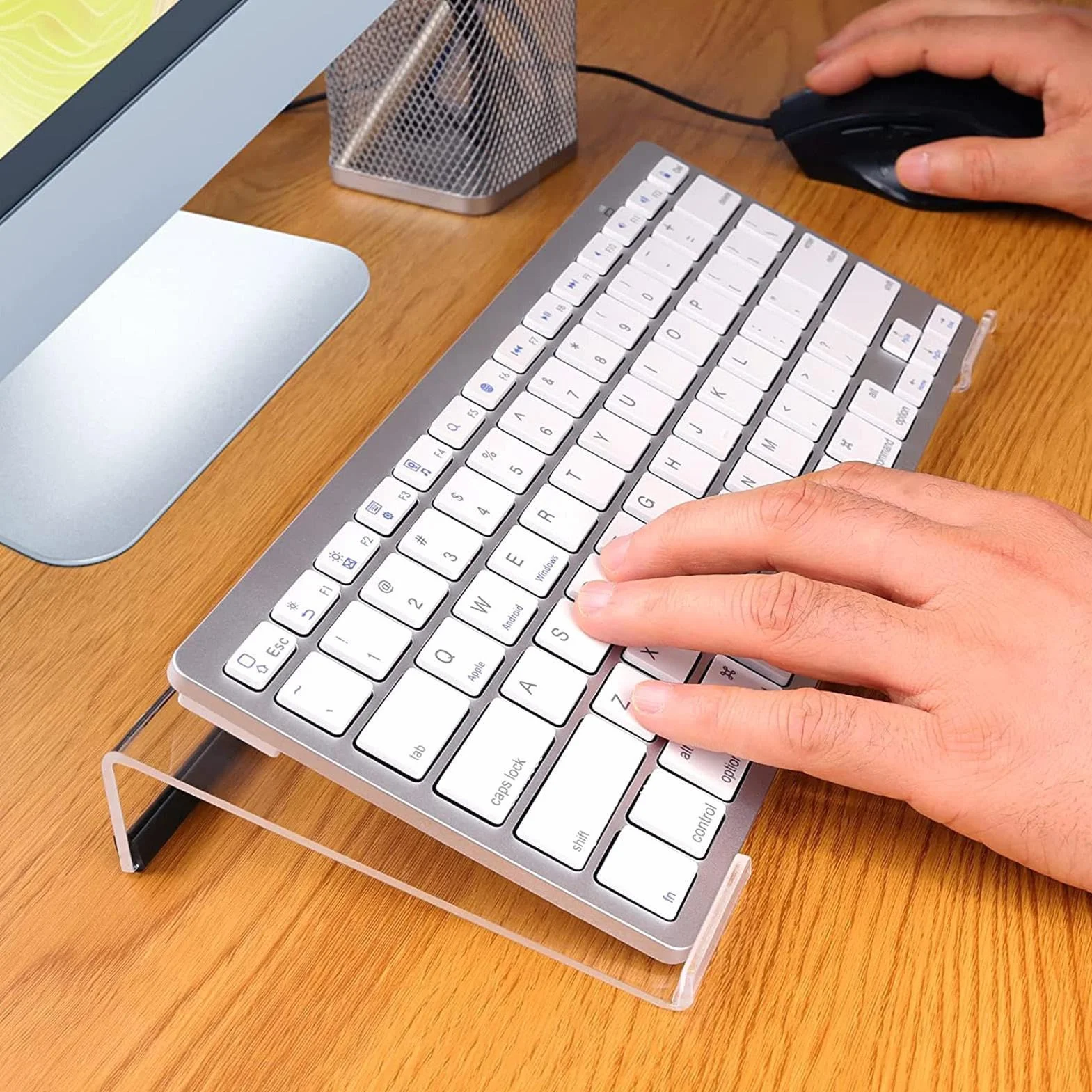 Przezroczysty uchwyt wyświetlacza Akrylowy podnośnik klawiatury PC Game Essentials Akcesoria komputerowe