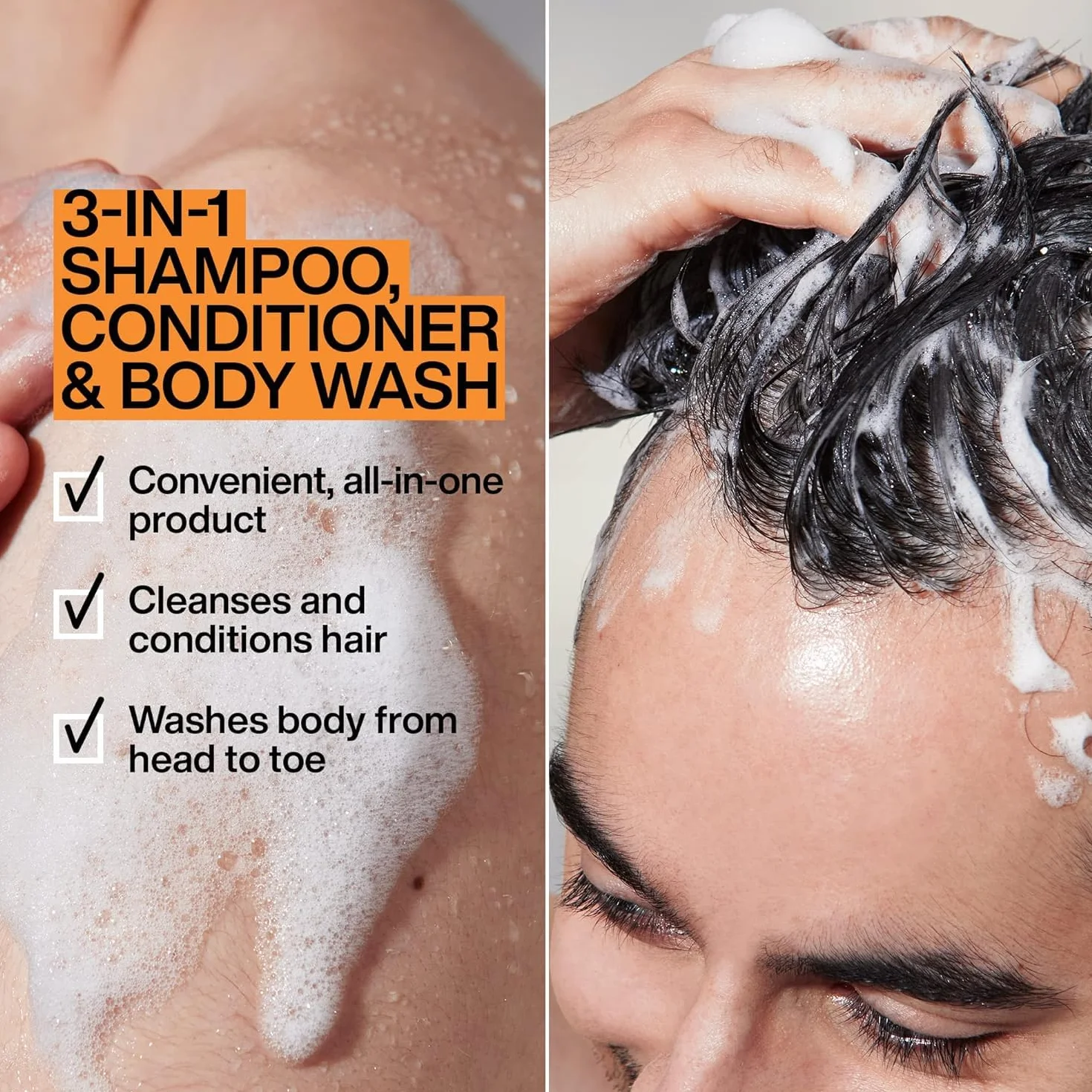 REDKEN szampon 3 w 1, odżywka i żel do kąpieli, 1000 ml