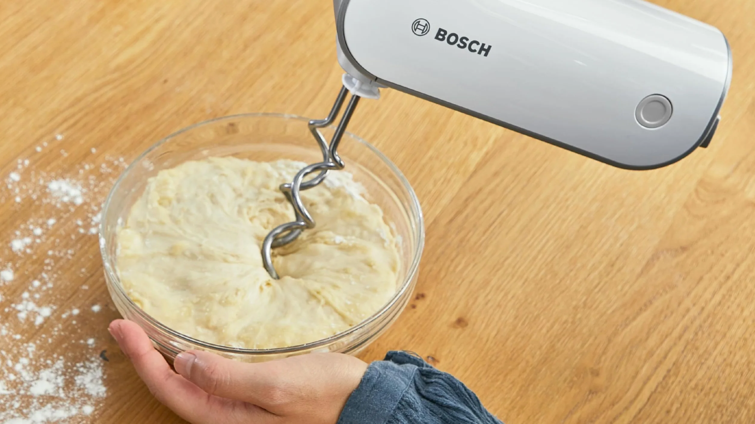 Bosch mikser ręczny 850 W 5 prędkości MFQ49300 biały/ciemnosrebrny