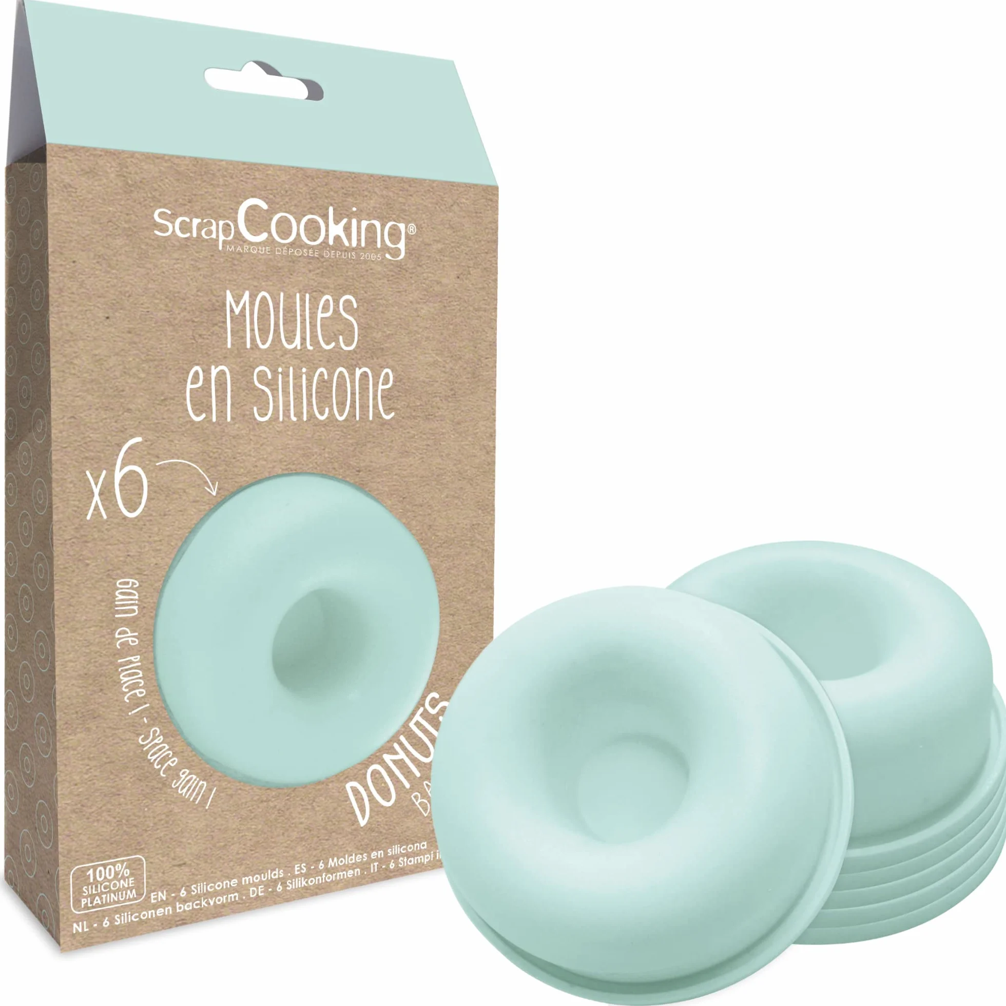 ScrapCooking 6 silikonowych foremek pączków 2913