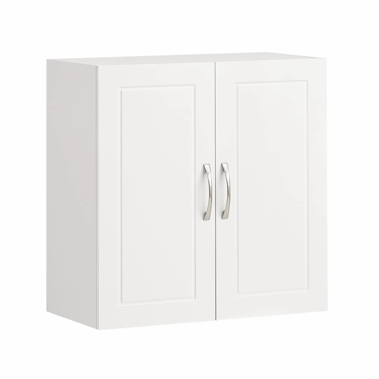 SoBuy FRG231-W szafka wisząca szafka ścienna szafka łazienkowa z dwojgiem drzwi, szafka kuchenna, szafka na lekarstwa meble łazienkowe Biały, 60 x 60 x 30 cm