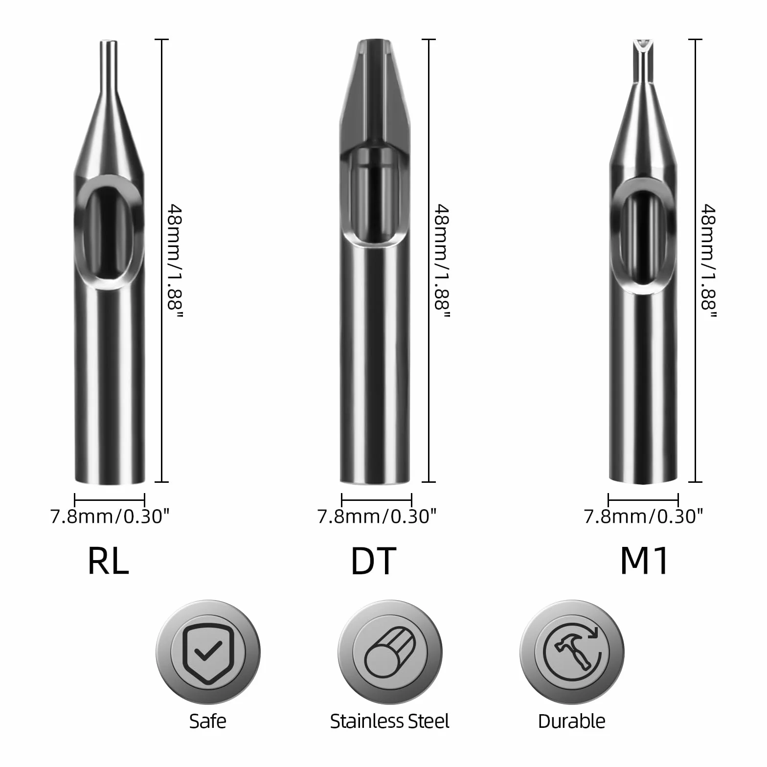 ATOMUS 22 sztuk zestaw końcówek do tatuażu igły do tatuażu ze stali nierdzewnej końcówki dysza Mix 5 sztuk nylonowe rurki szczotki szczotki do czyszczenia