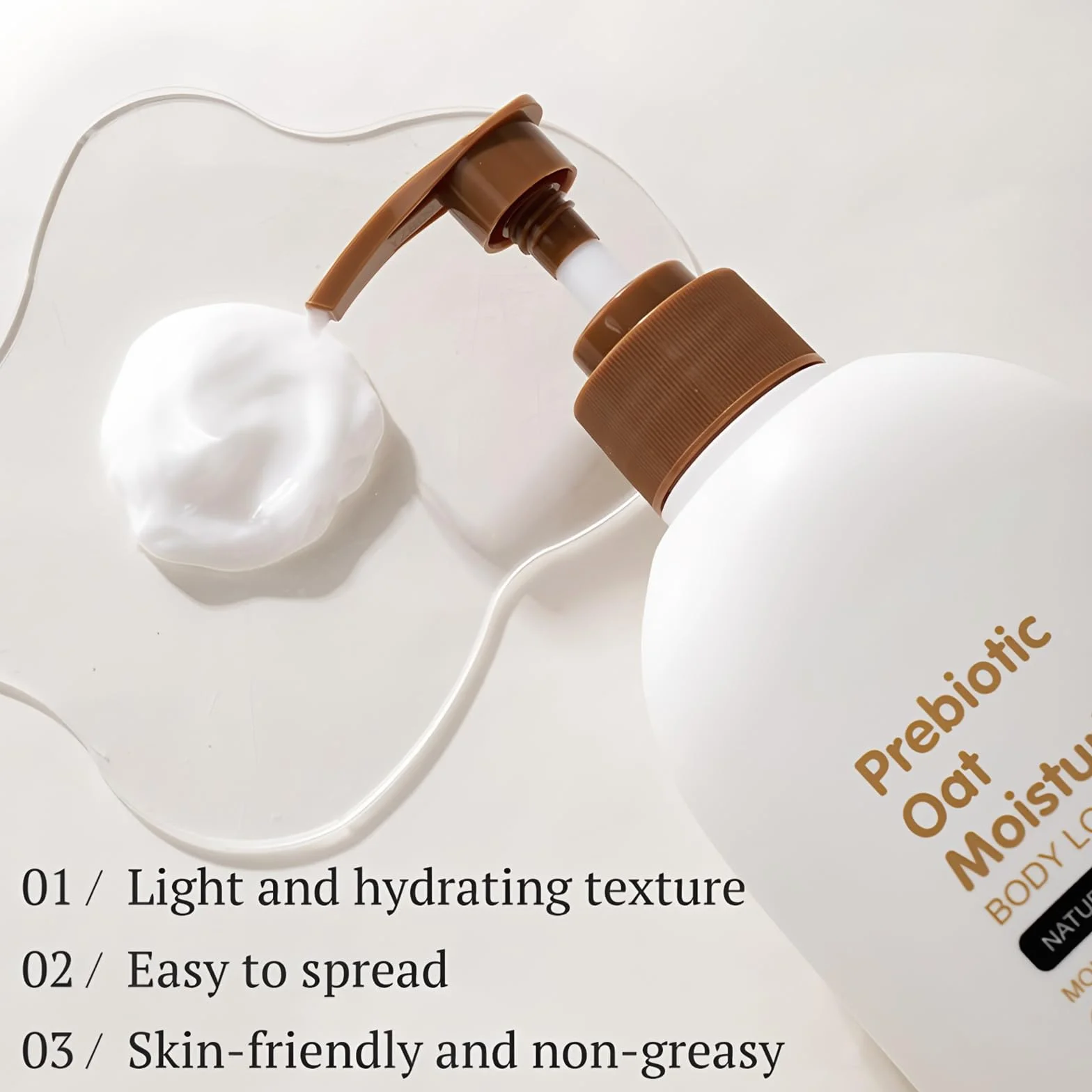 Balsam do ciała, nawilżający balsam do ciała, do codziennego użytku dla całej rodziny, do stosowania po prysznicu, bogaty balsam do ciała z płatkami owsianymi, 500 ml