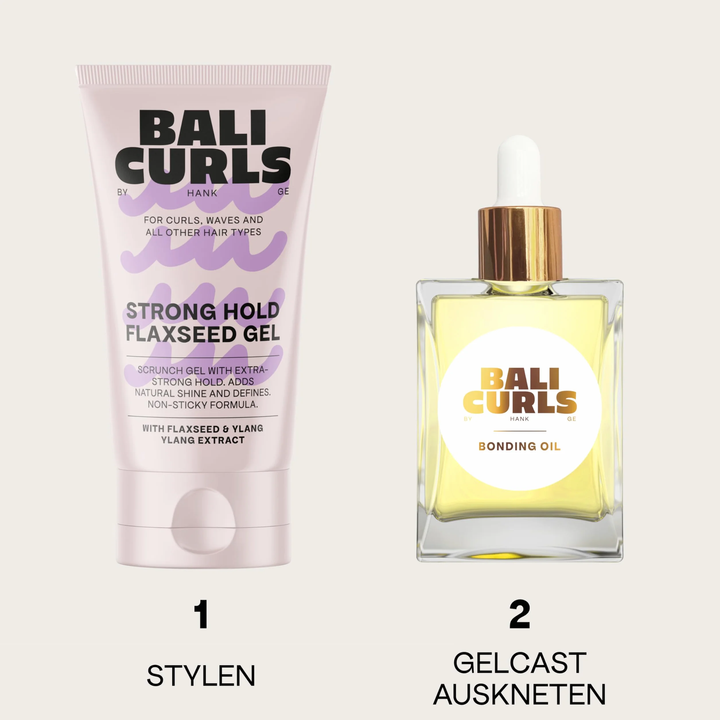 Bali Curls Strong Hold Flaxseed Gel – Żel do stylizacji włosów z siemieniem lnianym dla włosów kręconych, falowanych i afro z długotrwałym mocnym uchwytem i przeciwko puszeniu się, 150 ml