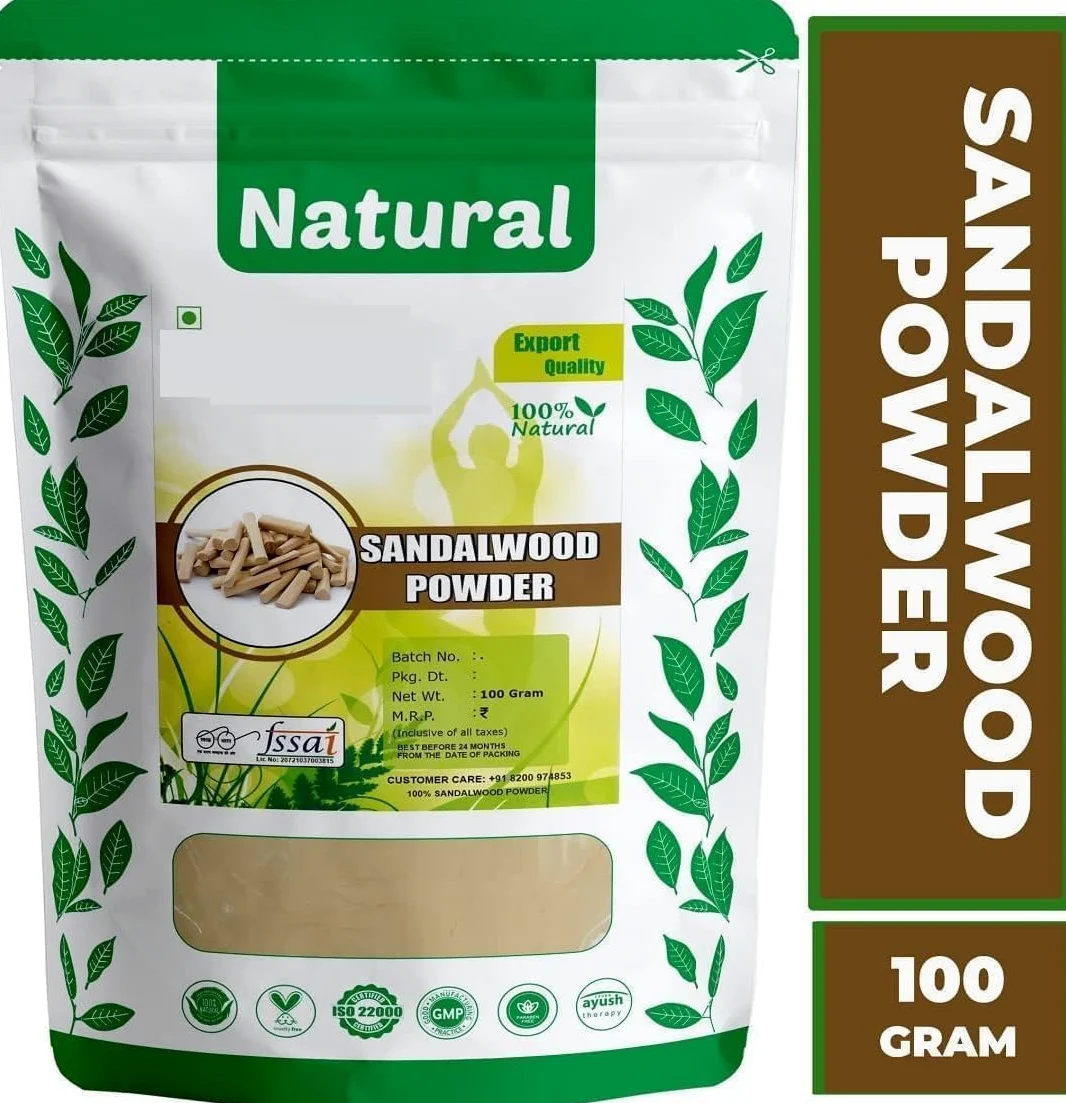 Naturalne drzewo sandałowe w proszku do twarzy, masek na twarz i naturalnych białych produktów do pielęgnacji skóry dla mężczyzn i kobiet, do codziennego użytku - 100 g