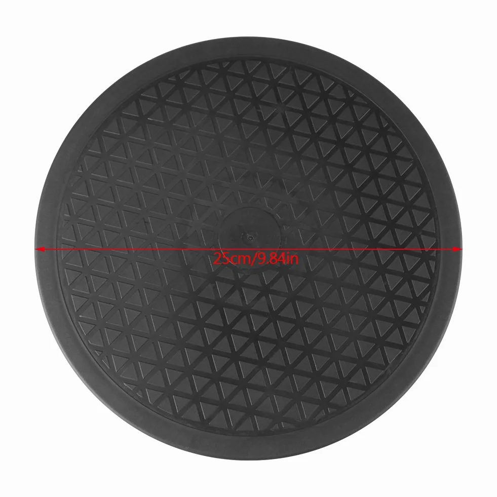 360 Stopni 10-calowa Platforma Obrotowa Modelowanie Malowanie Natryskowe Stojak Gramofonowy 25cm Czarny Leniwy Gramofon Obrotowa Podstawa Podstawowa z Rowkami Bez Zarysowań do Kolekcji Wyświetlaczy, M