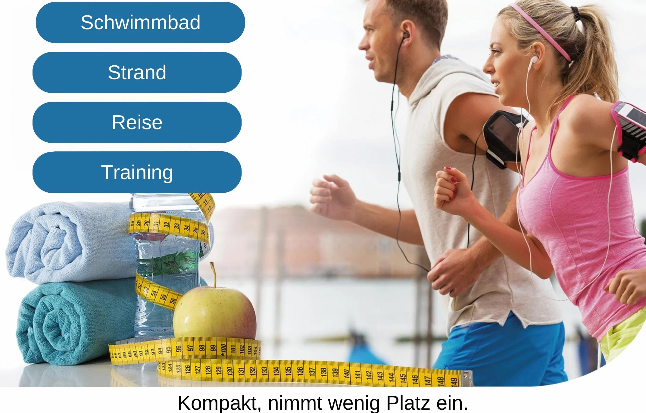 Ręczniki z mikrofibry, szybkoschnące, miękkie, proste, zestaw 6 sztuk, Öko-Tex ręcznik sportowy i ręcznik plażowy