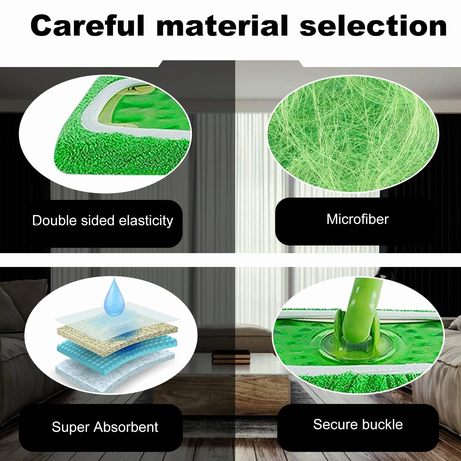 Ściereczki wielokrotnego użytku do mopa Swiffer Sweeper, wilgotne i suche, o dużej absorpcji, pokrowiec zastępczy do mopa
