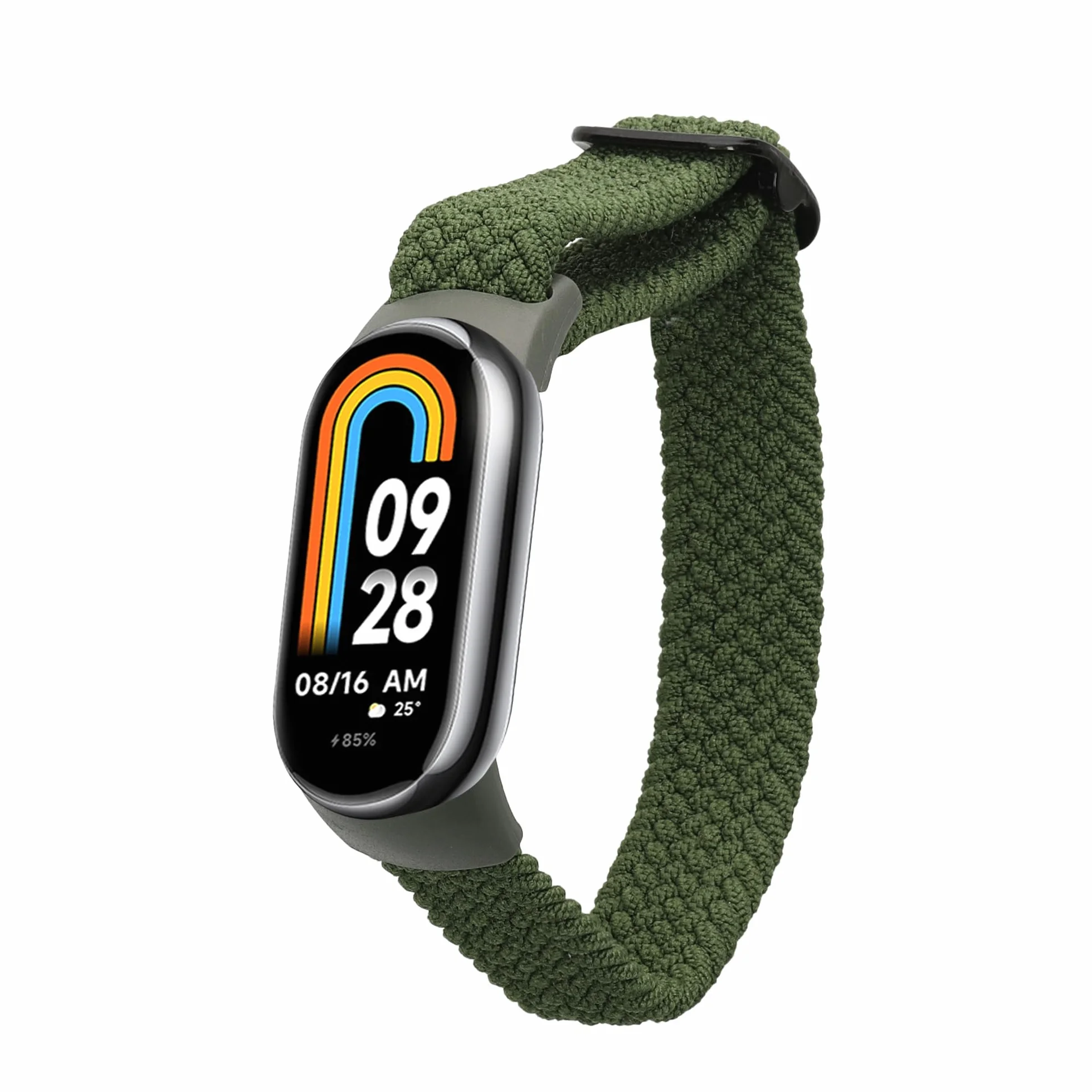 kwmobile Nylonowy pasek kompatybilny z Xiaomi Mi Band 8, zapasowy pasek do trackera fitness, czarny