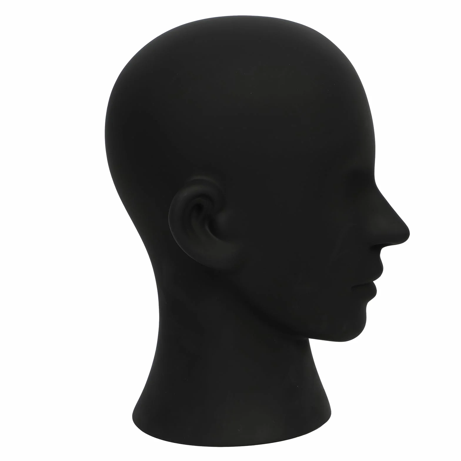Głowa manekina błyszcząca profesjonalna głowa PVC męska-dorosła manekina wyświetlacz głowy do okularów,kapelusz,konsola do gier,peruki,słuchawki (Matte black)