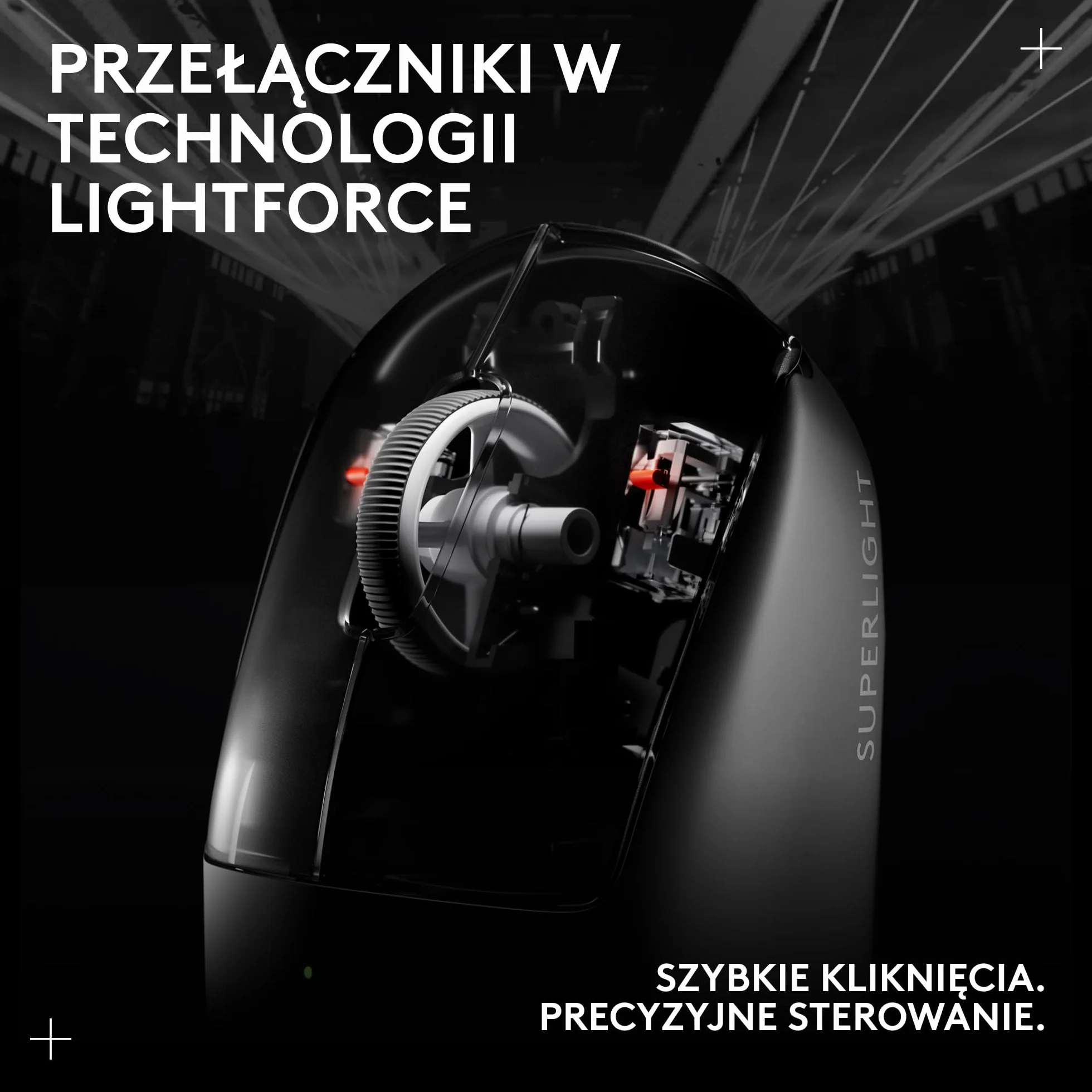 Logitech G PRO X SUPERLIGHT 2, bezprzewodowa mysz do gier, Pro-Grade mysz waga 60 g, Östeuropa Version,5 programowalnymi przyciskami, 44 tys. DPI,częstotliwość raportowania 8 kHz,USB-C, PC/Mac, Czarny