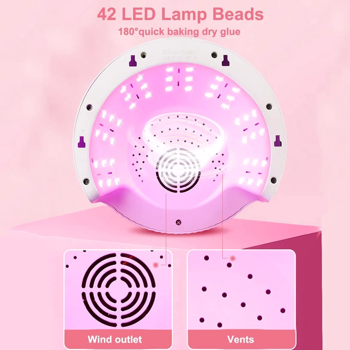 Lampa do paznokci Suszarka do paznokci Żel LED Lampa UV do paznokci 120 W, profesjonalna suszarka do paznokci do żelu do paznokci z wentylatorem, lampą wybielającą, czujnikiem automatycznym Światło UV
