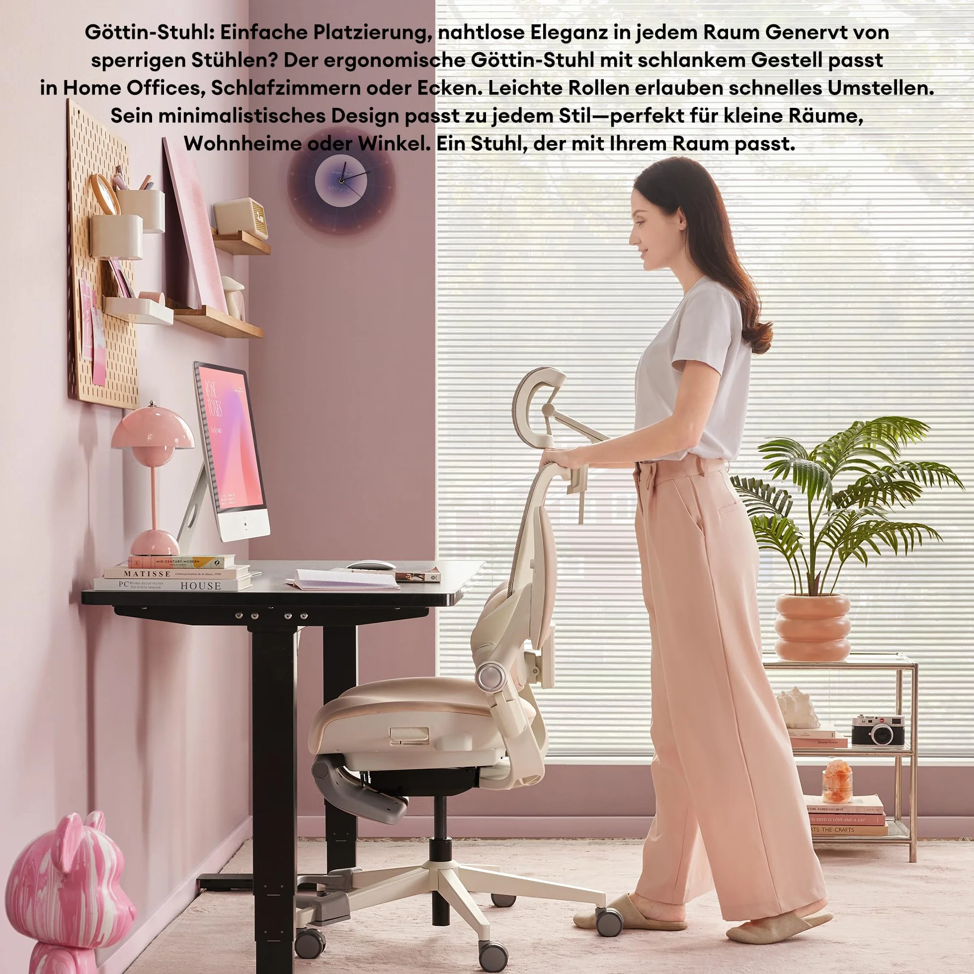 MUSSO E80 Muse FemmePosture™ Ergonomiczny fotel biurowy dla kobiet – nachylenie 135° i 3D podparcie lędźwiowe, 17 cm 4D podparcie głowy, wysuwana podpórka na nogi, regulacja głębokości i wysokości