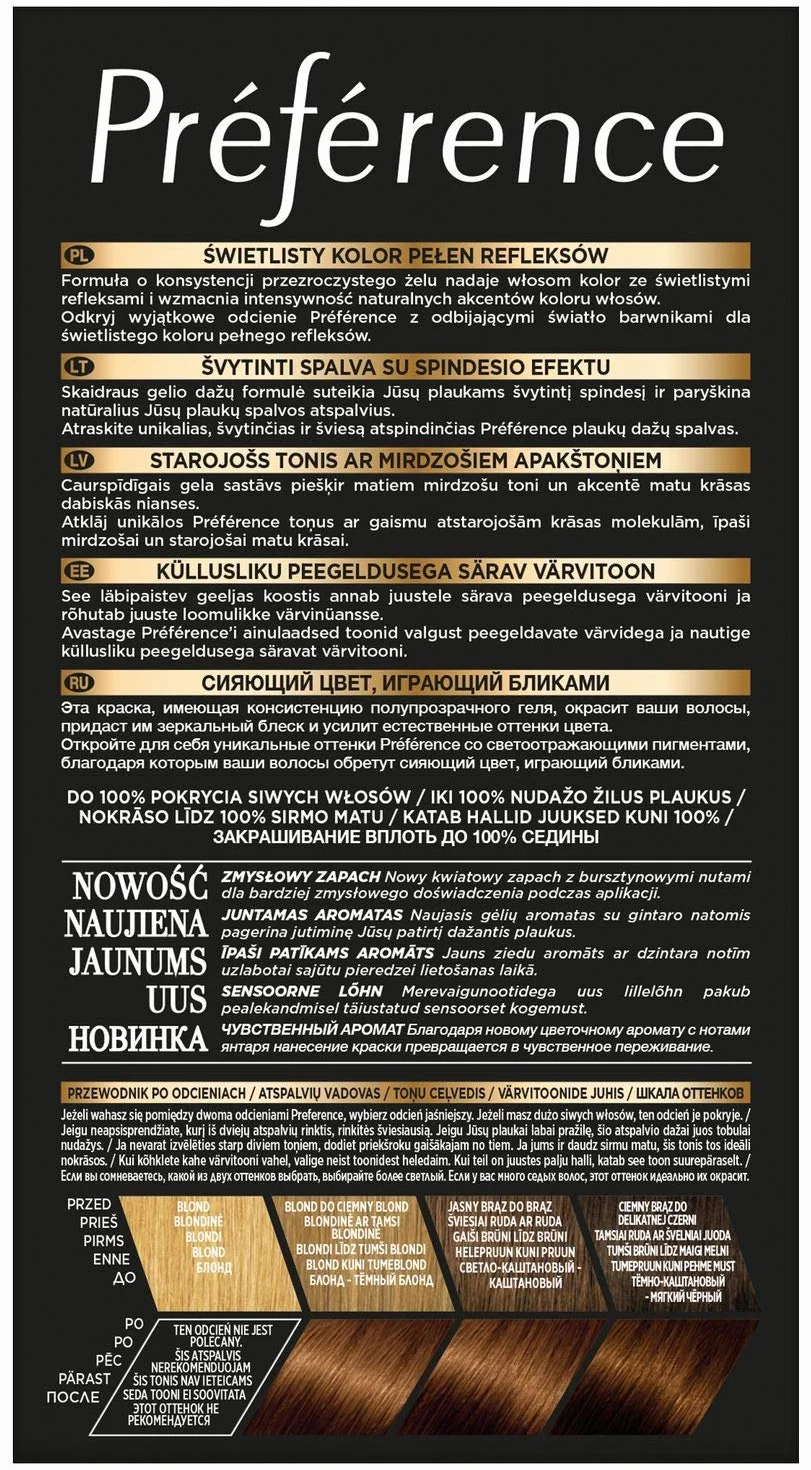 L'Oréal Paris Préférence 5.3 VIRGINIA farba do włosów Jasny Złocisty Brąz